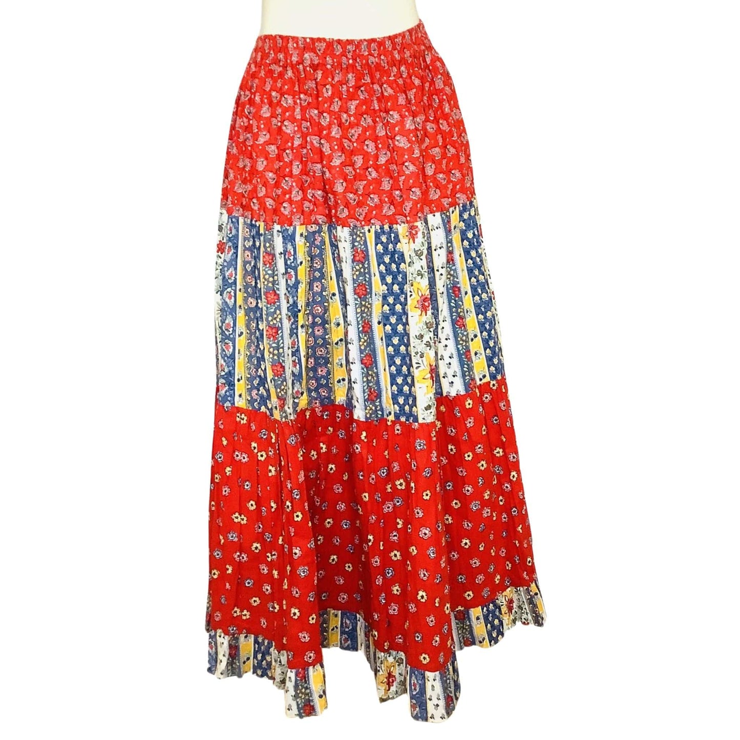 Vintage Maxi Patchwork Skirt Small / Multi / Vintage 1970s