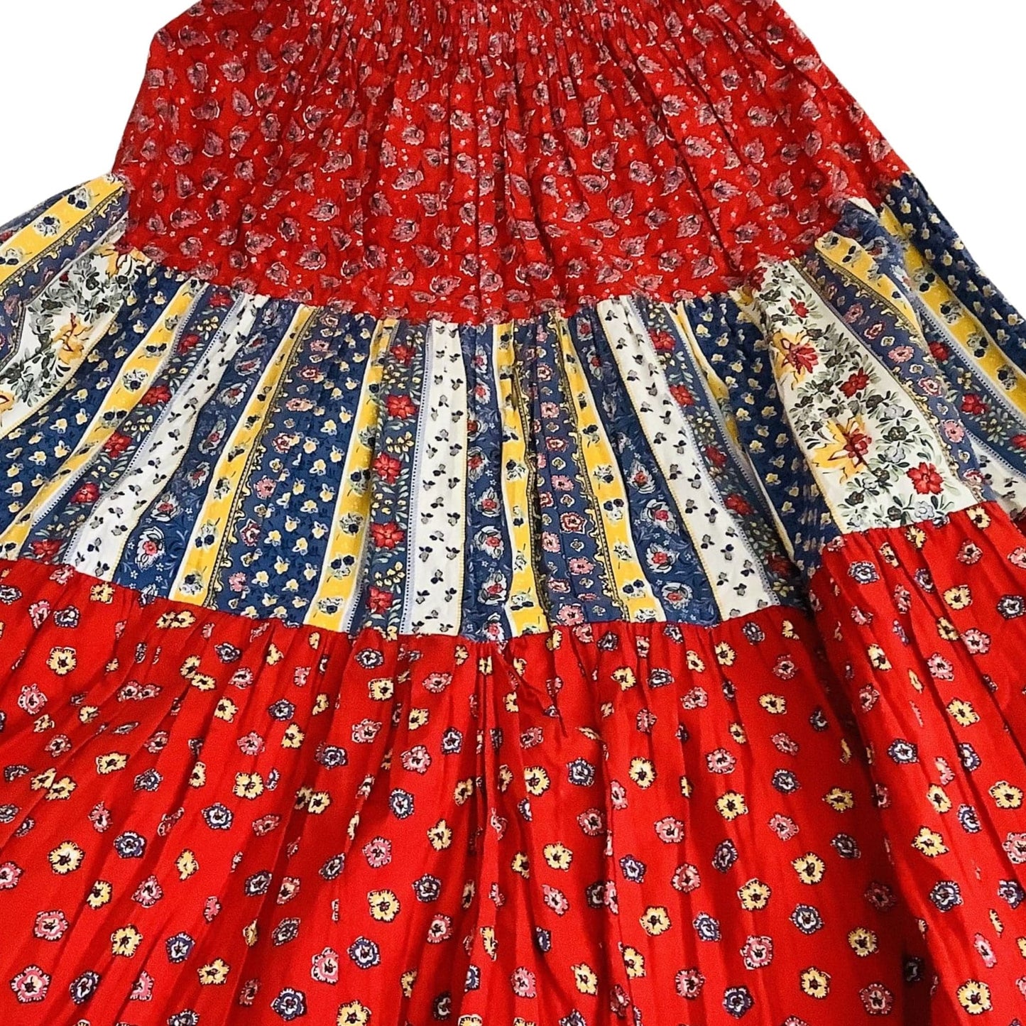 Vintage Maxi Patchwork Skirt Small / Multi / Vintage 1970s