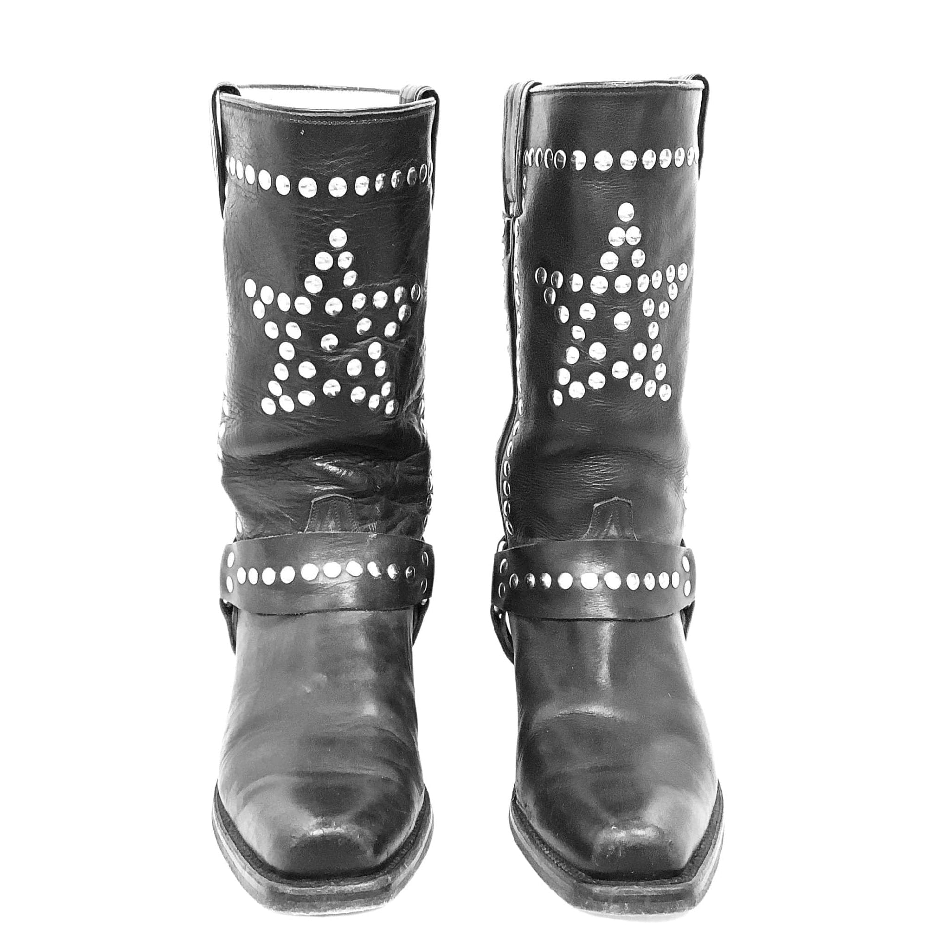 Vintage Motorcycle Boots 7.5 / Black / Vintage 1980s