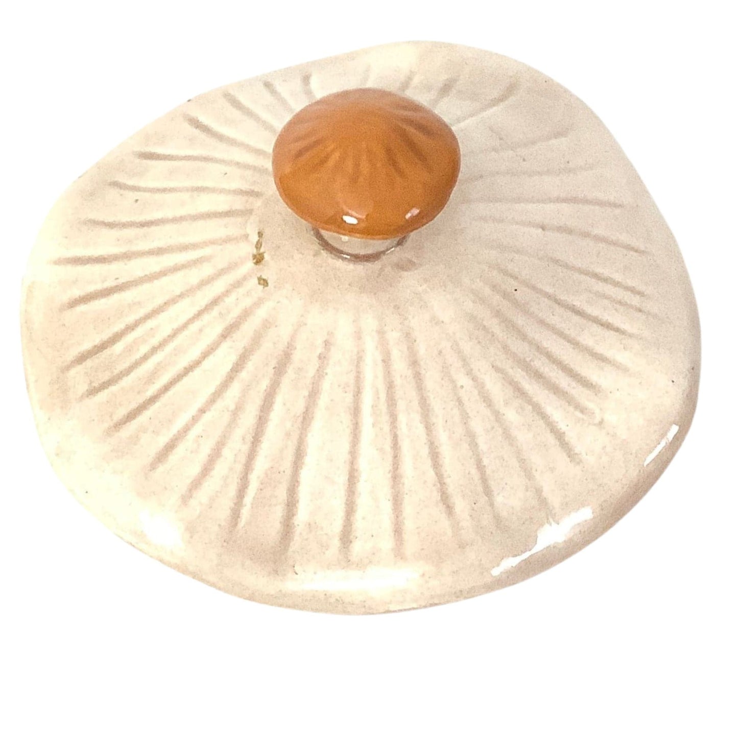 Vintage Mushroom Lid Beige / Ceramic