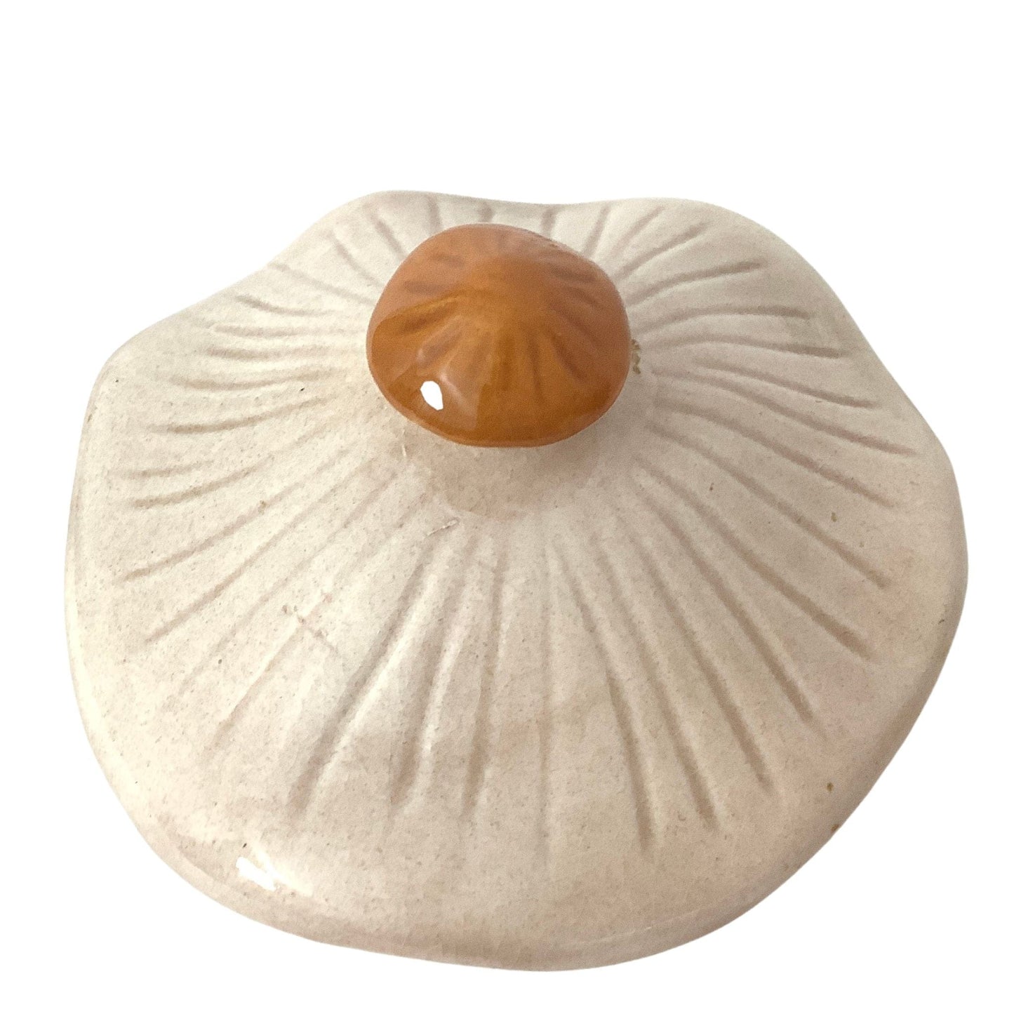 Vintage Mushroom Lid Beige / Ceramic