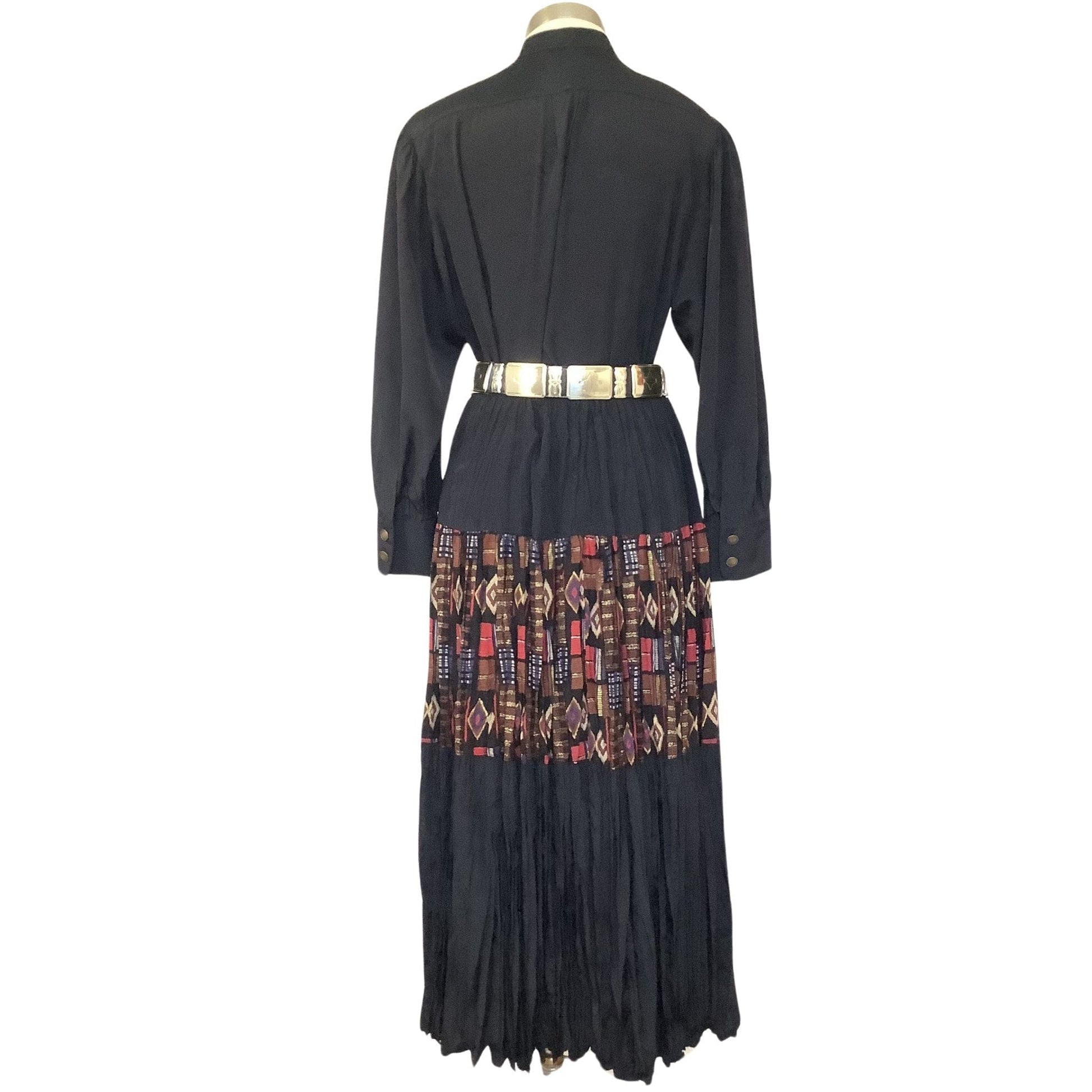 Vintage Nat Am Skirt Set Small / Black / Vintage 1980s