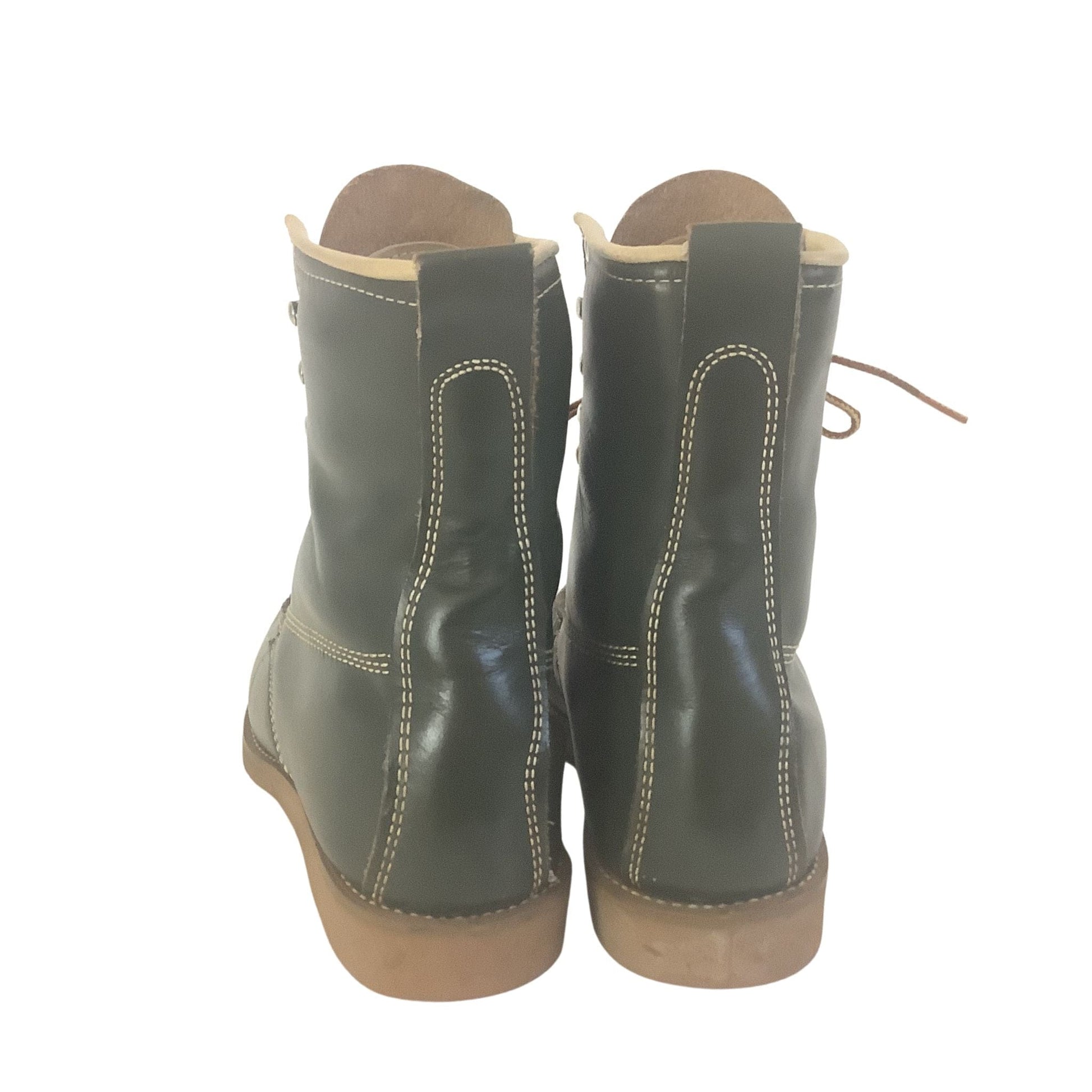 Vintage Old Stock Laced Boots 8 / Green / Vintage 1990s