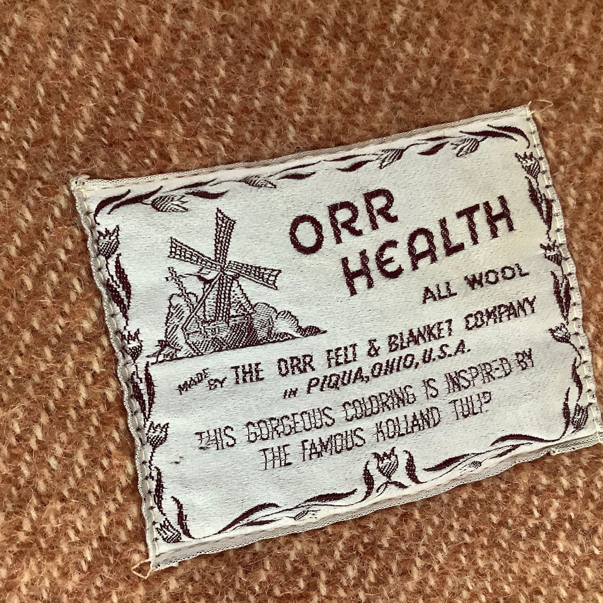 Vintage Orr Health Blanket Multi / Wool / Vintage 1940s