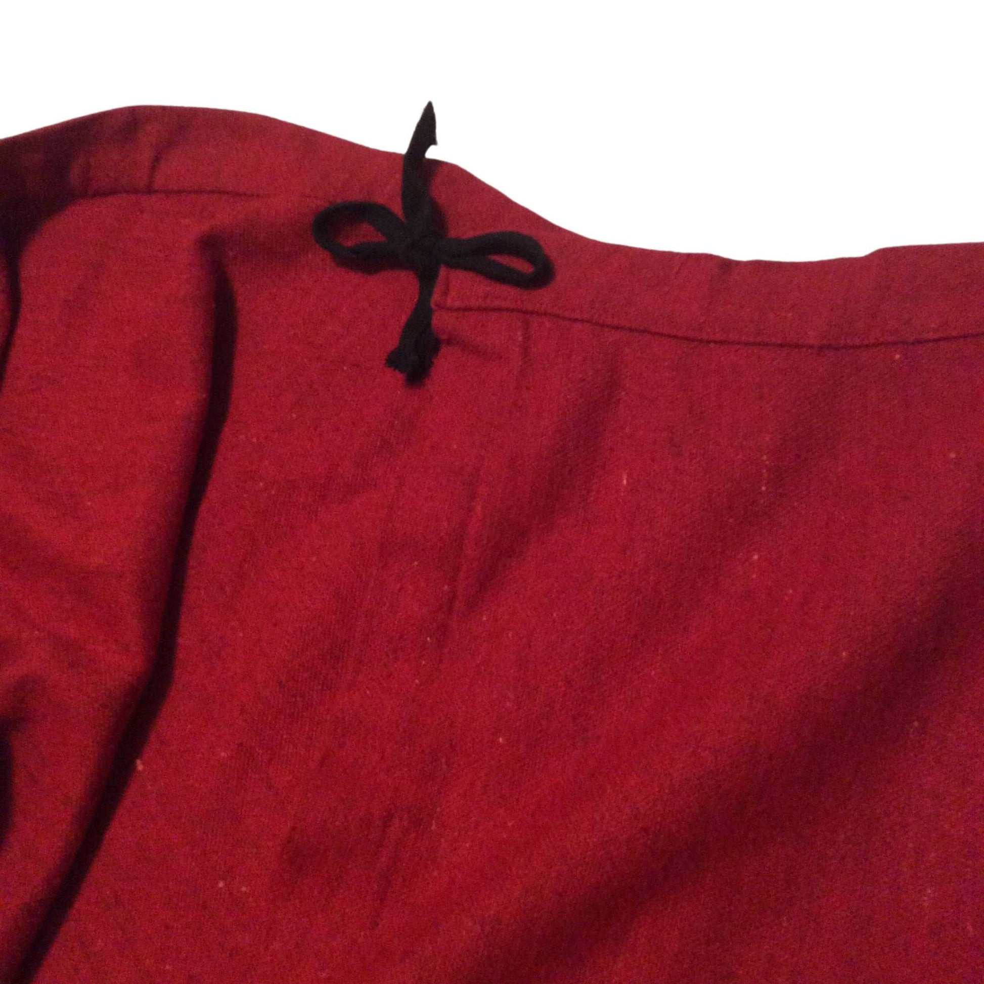 Vintage Raw Linen Skirt Medium / Red / Vintage 1930s