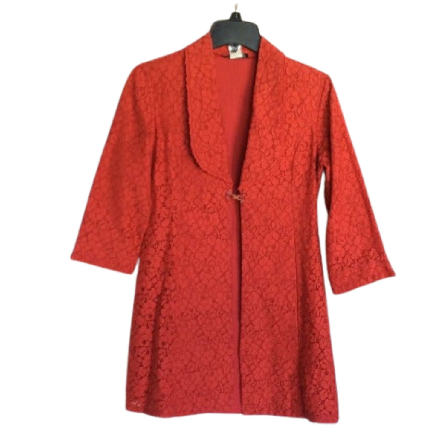 Vintage Red Lace Coat Medium / Red / Vintage 1950s