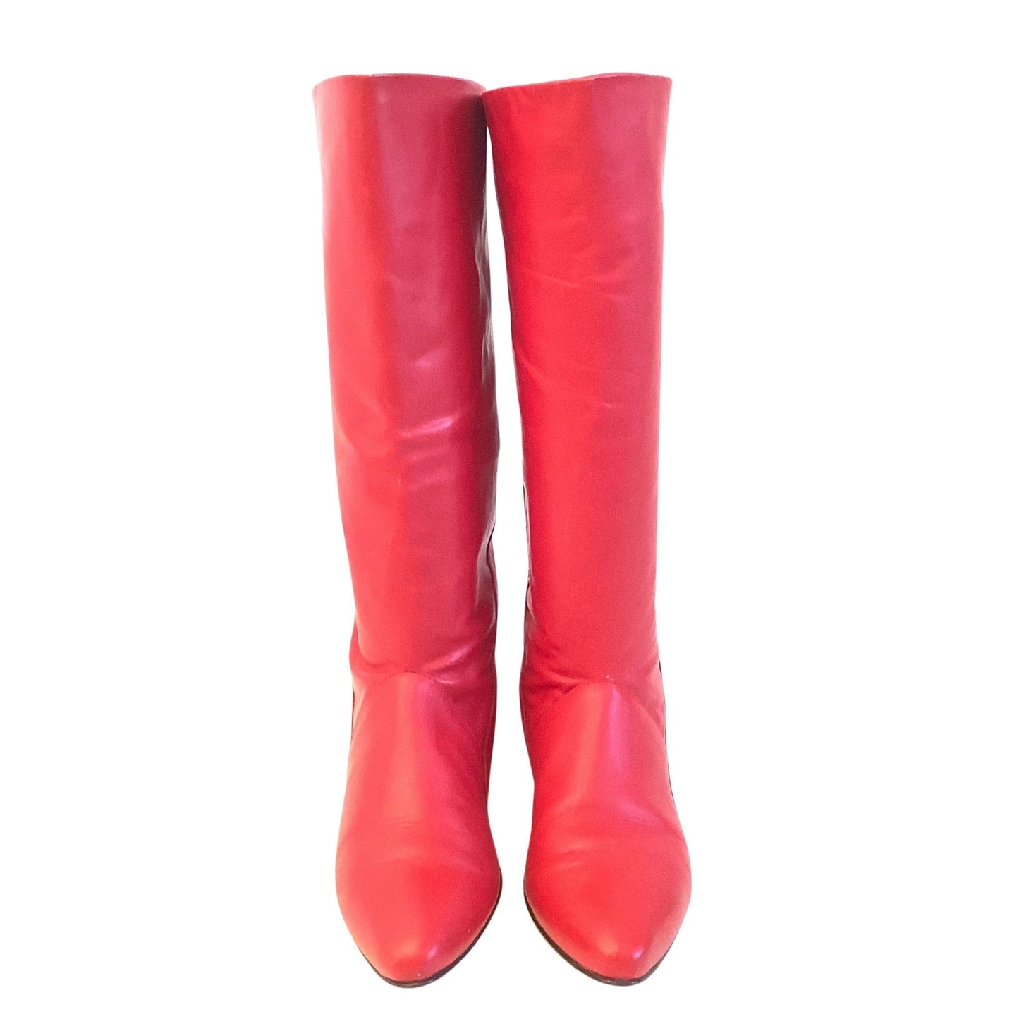 Vintage Red Leather Boots 7 / Red / Vintage 1980s