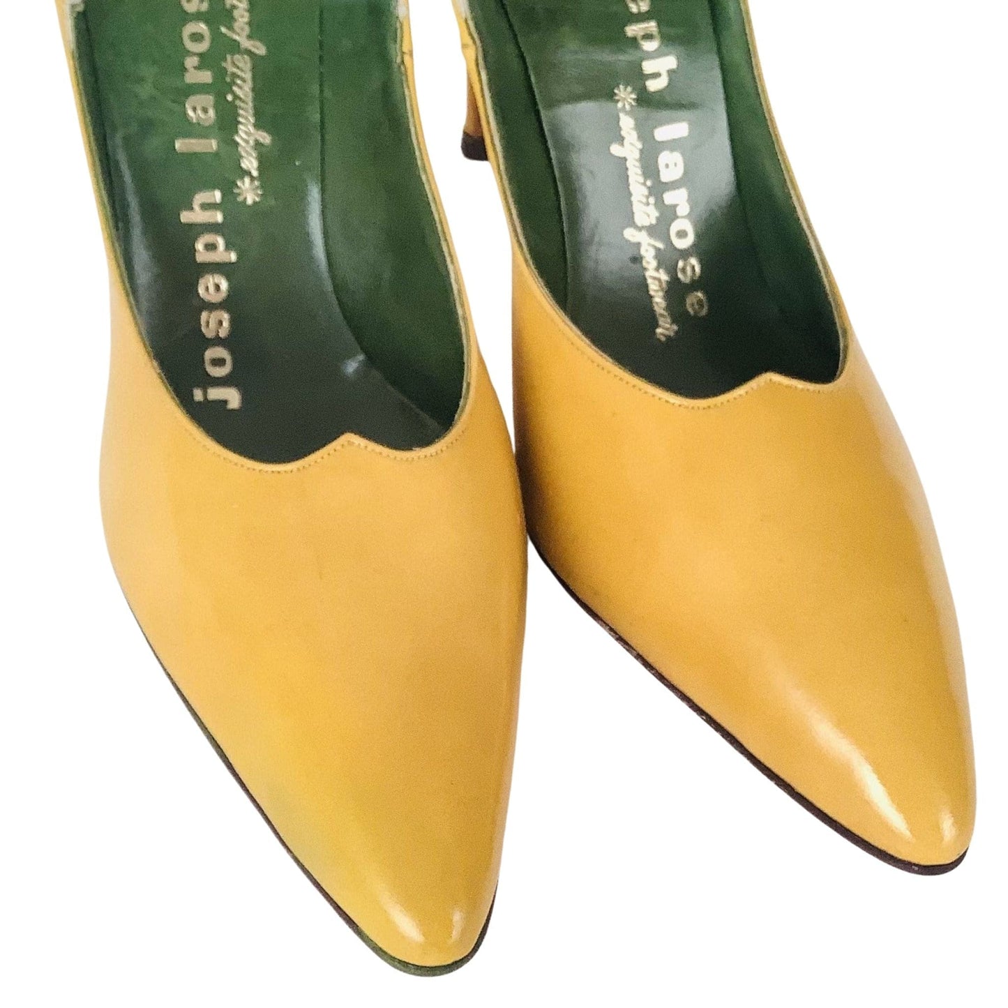 Vintage Rockabilly Heels 9 / Yellow / Vintage 1950s