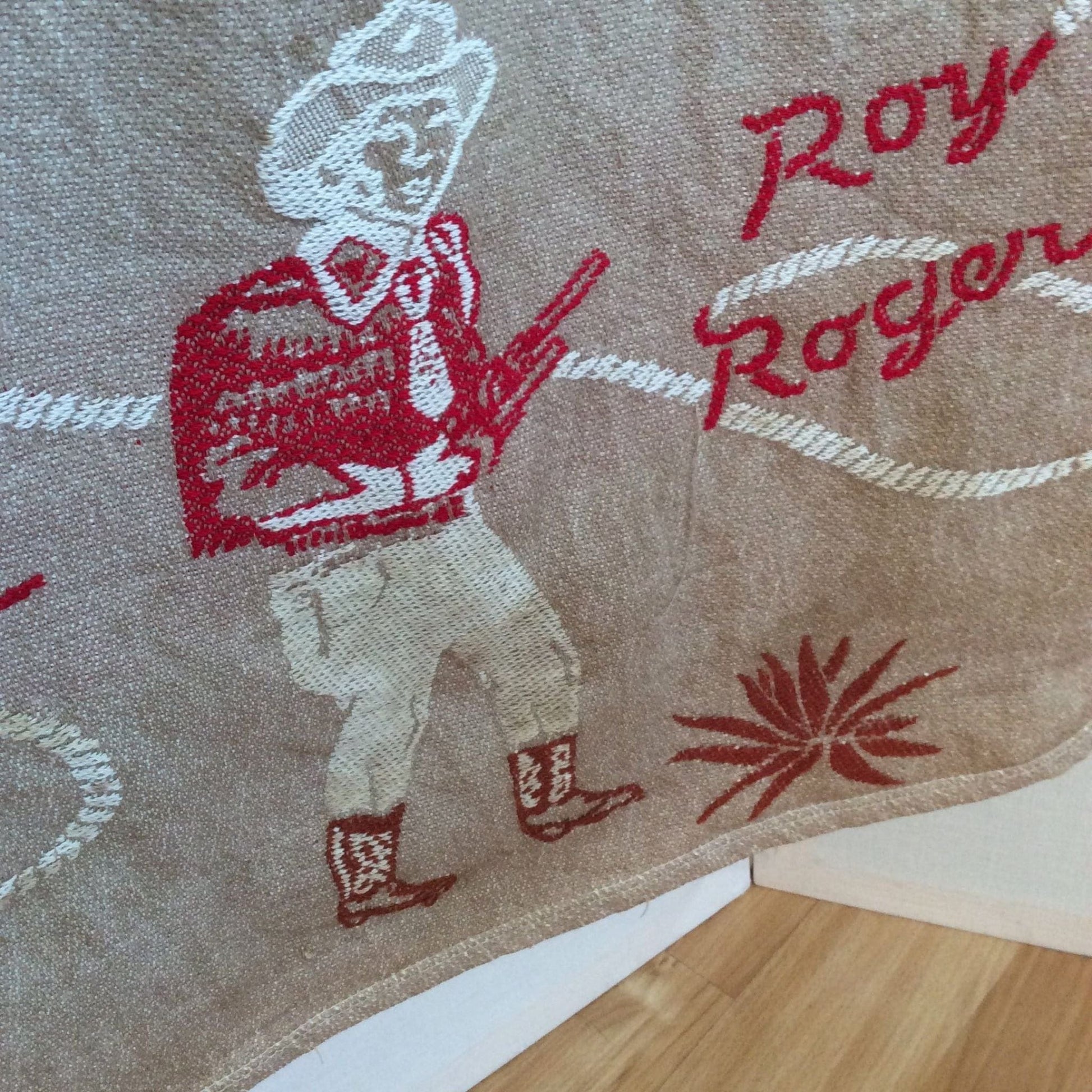 Roy Rogers Bedspread Multi / Cotton / Vintage 1950s