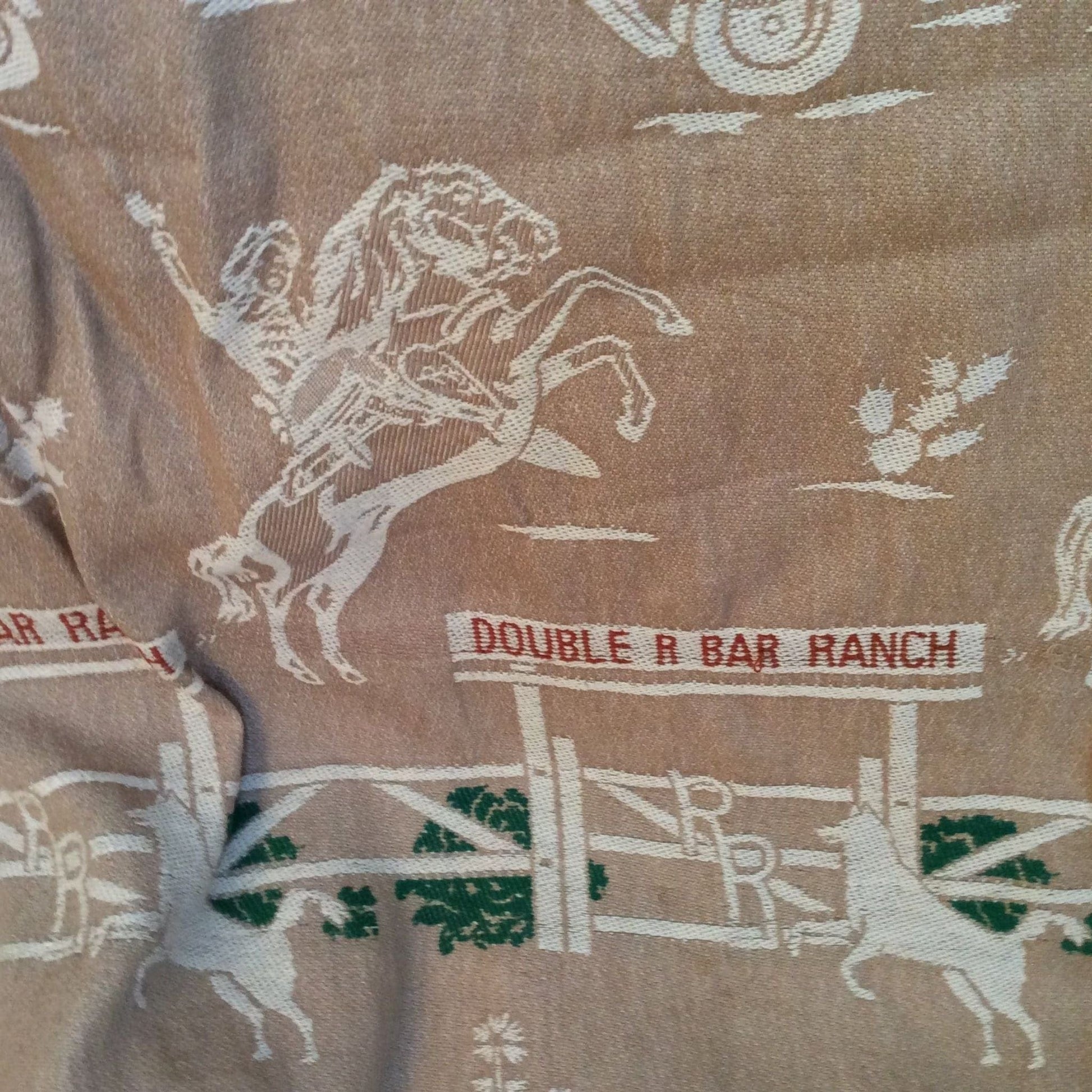 Roy Rogers Bedspread Multi / Cotton / Vintage 1950s