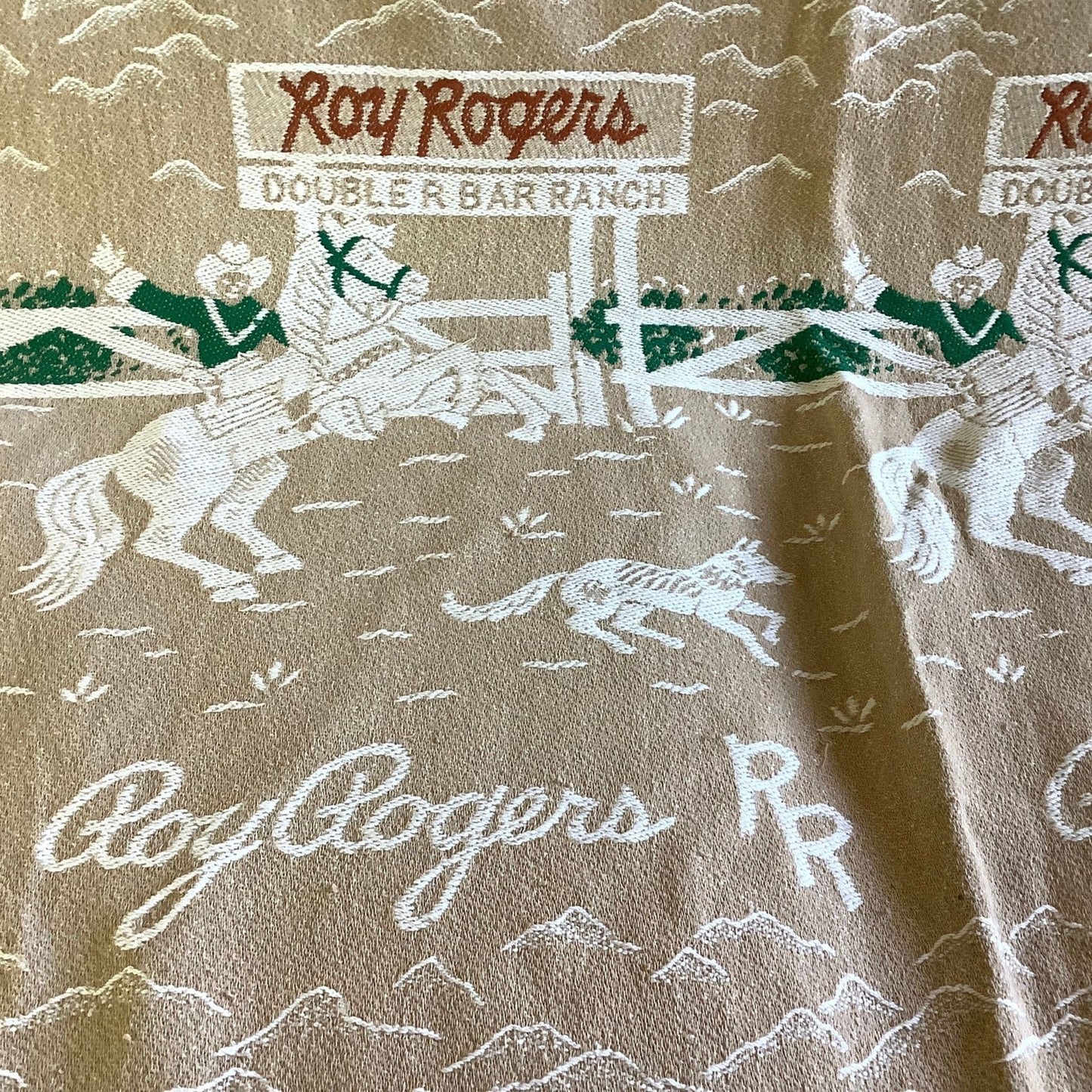 Vintage Roy Rogers Blanket Multi / Cotton / Vintage 1950s