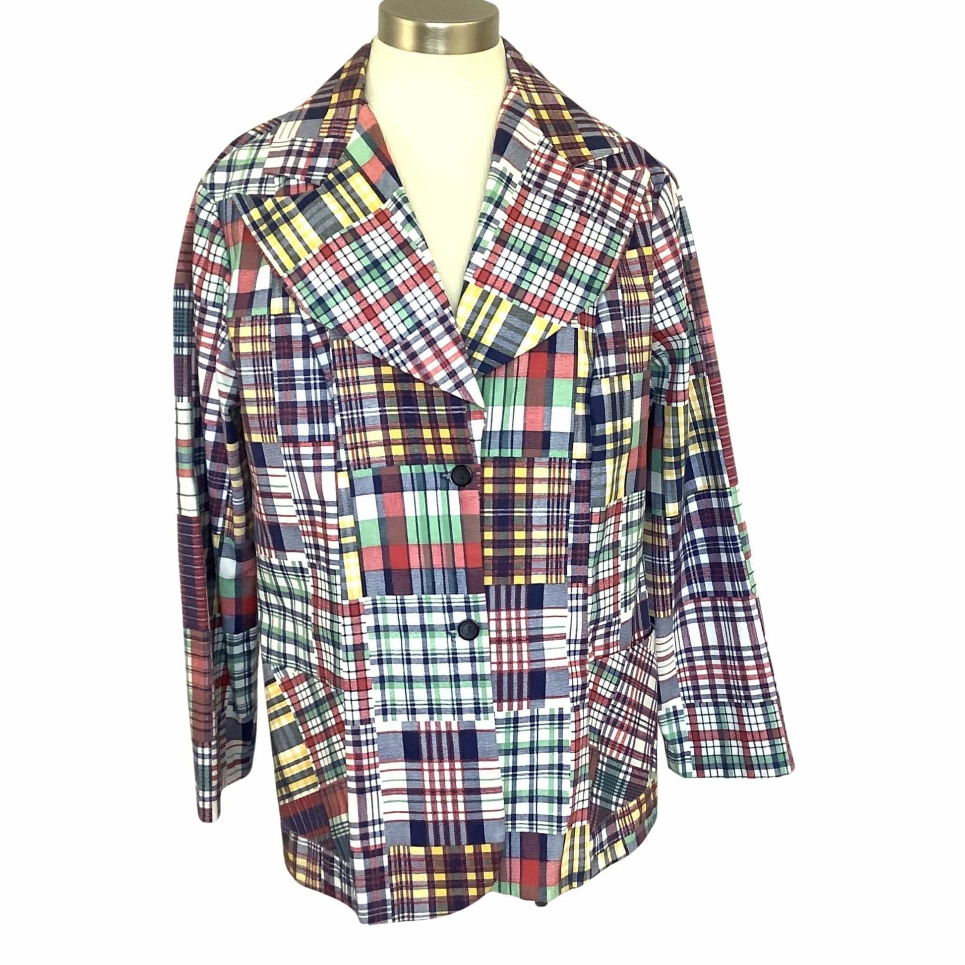 Vintage Sears Plaid Blazer Large / Multi / Vintage 1980s