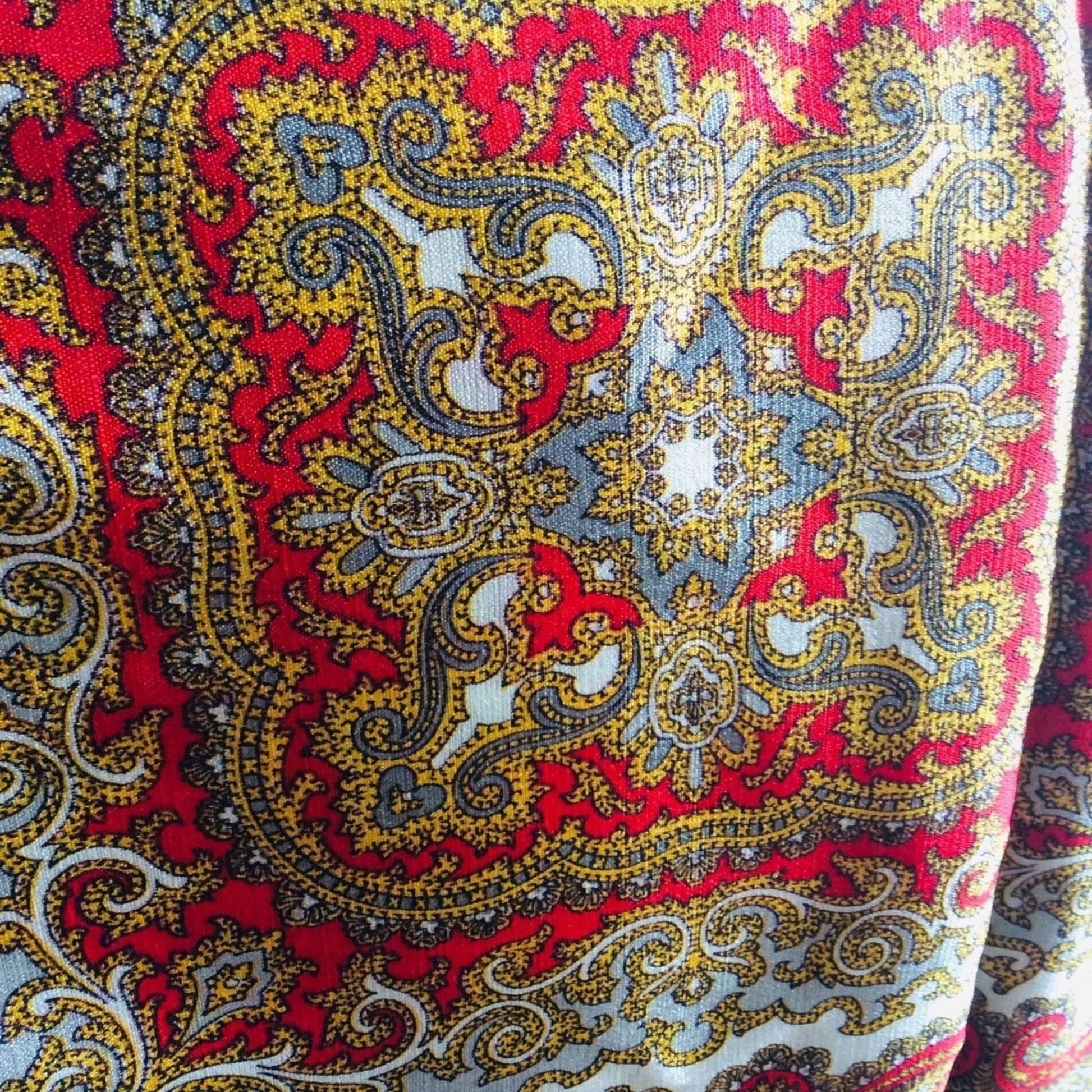 Vintage Silk Scarf Fabric Multi / Silk / Vintage 1980s
