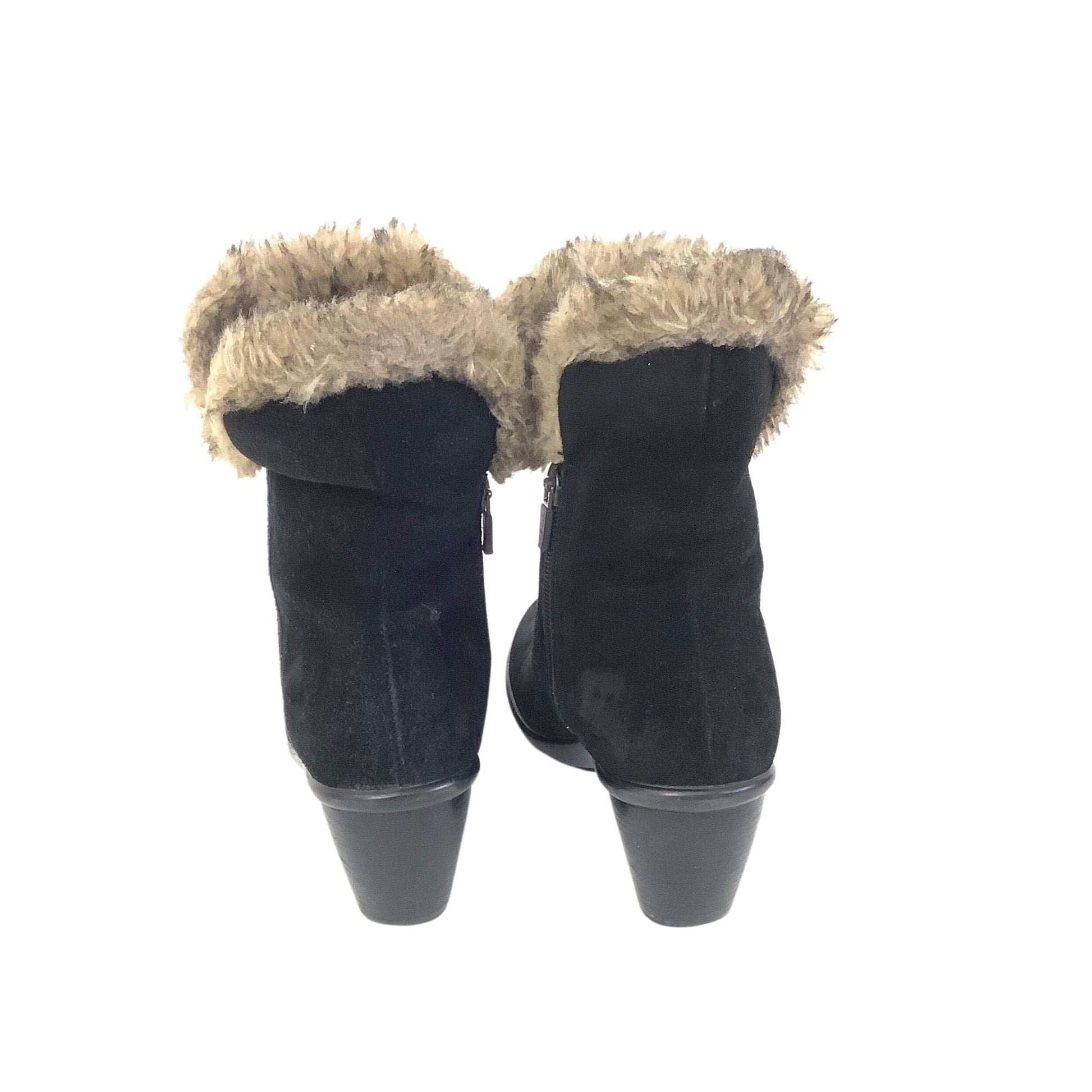 Vintage Snow Booties Black / Leather / Vintage 1990s