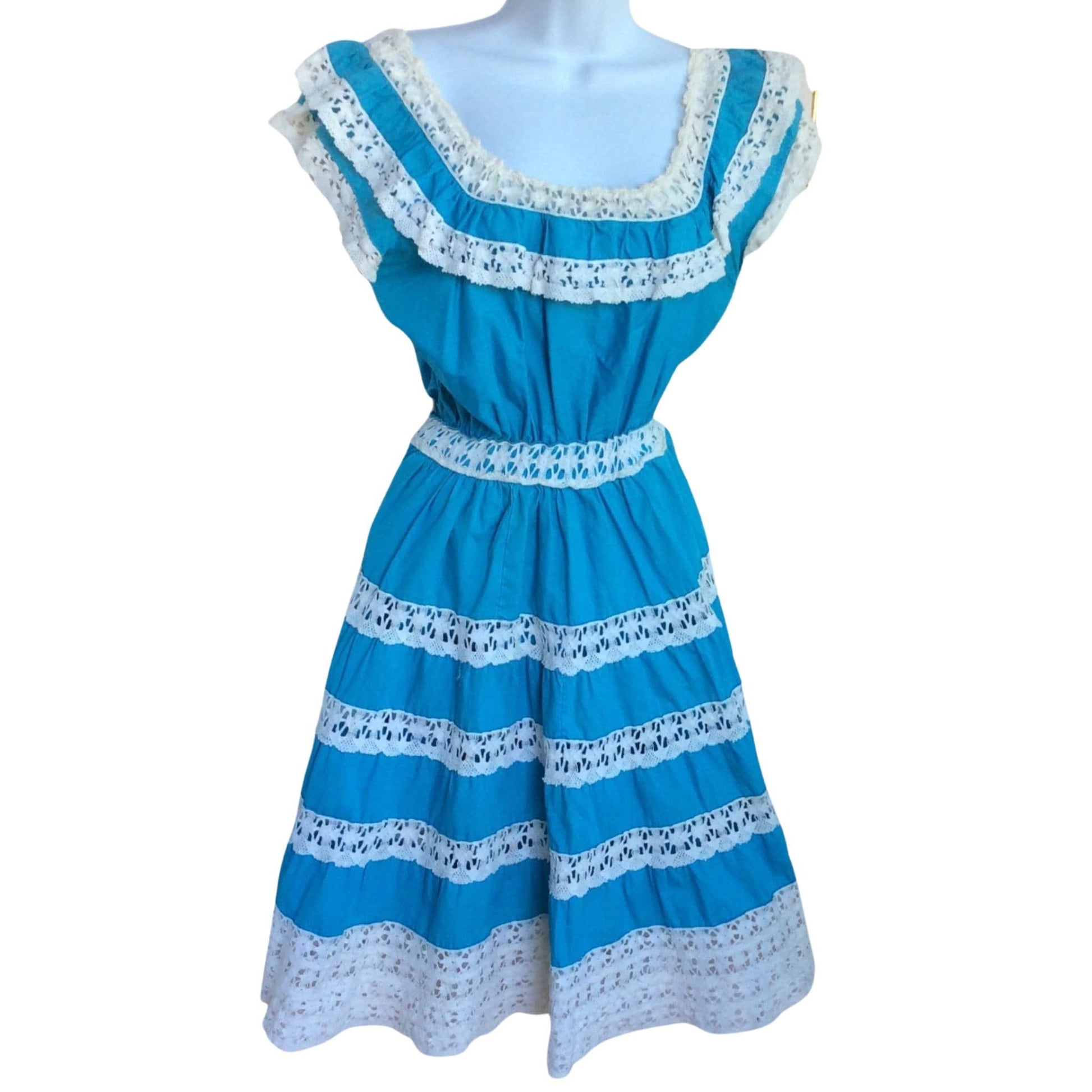 Vintage Square Dance Outfit Small / Blue / Vintage 1950s