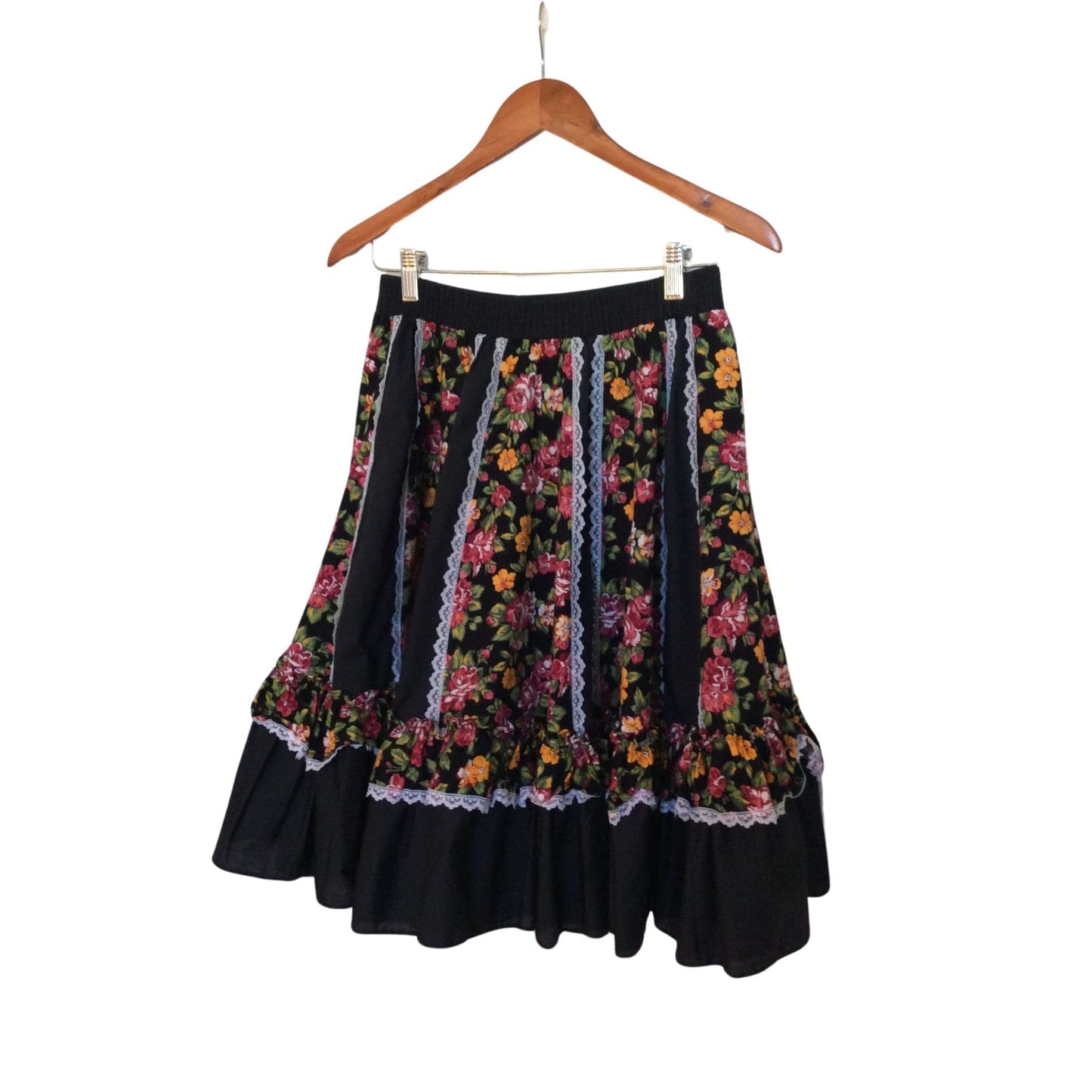 Vintage Square Dance Skirt Small / Multi / Vintage 1970s
