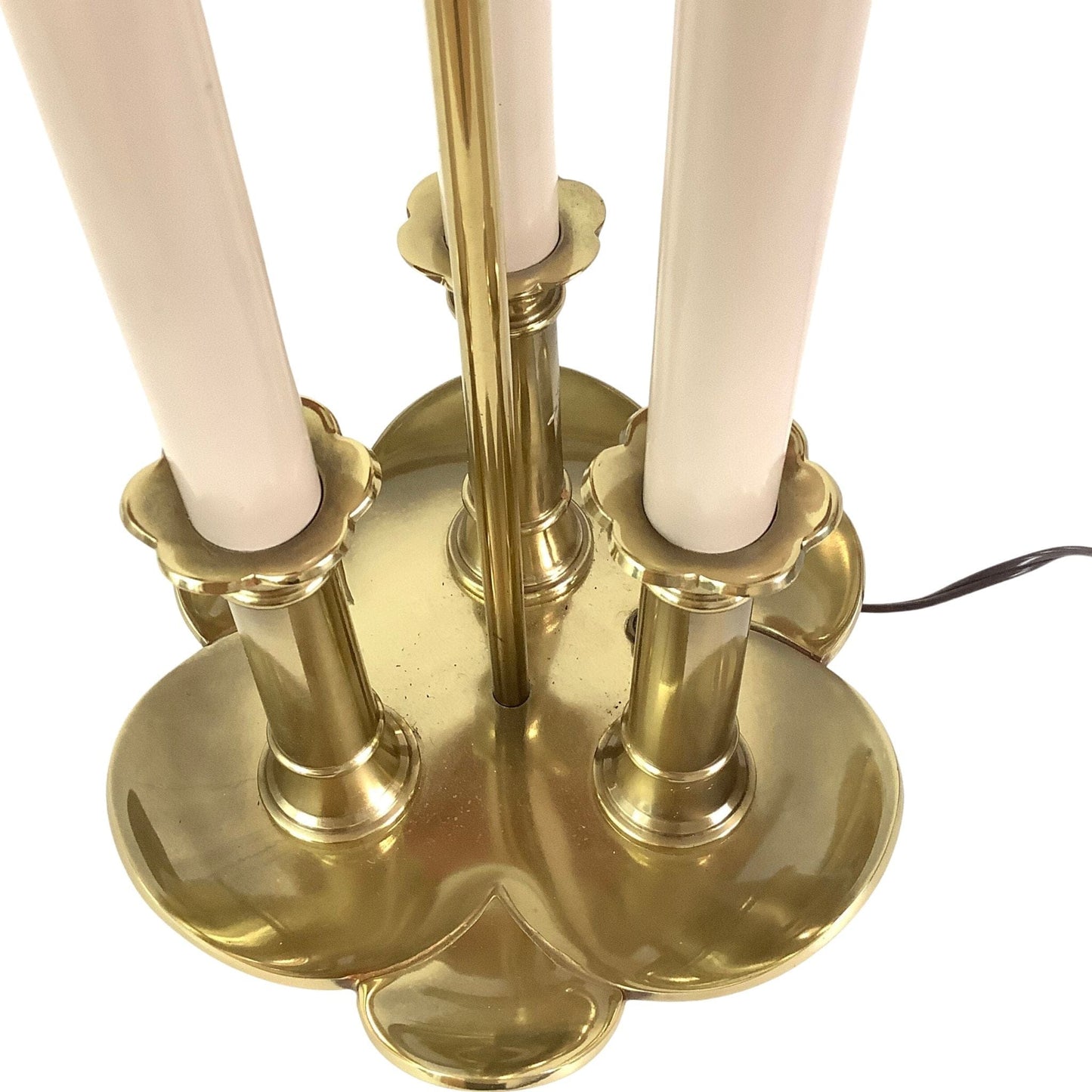 Vintage Stiffel Lamp Beige / Brass / Vintage 1970s