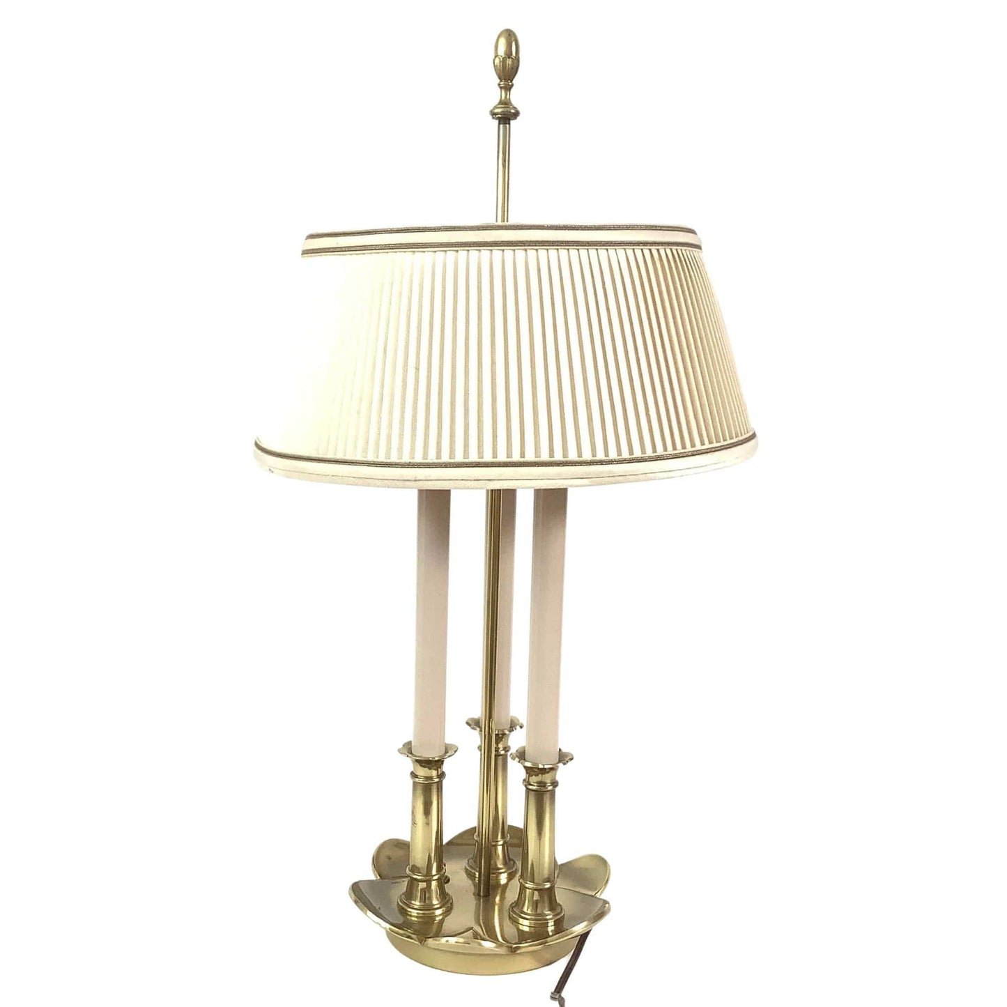 Vintage Stiffel Lamp Beige / Brass / Vintage 1970s