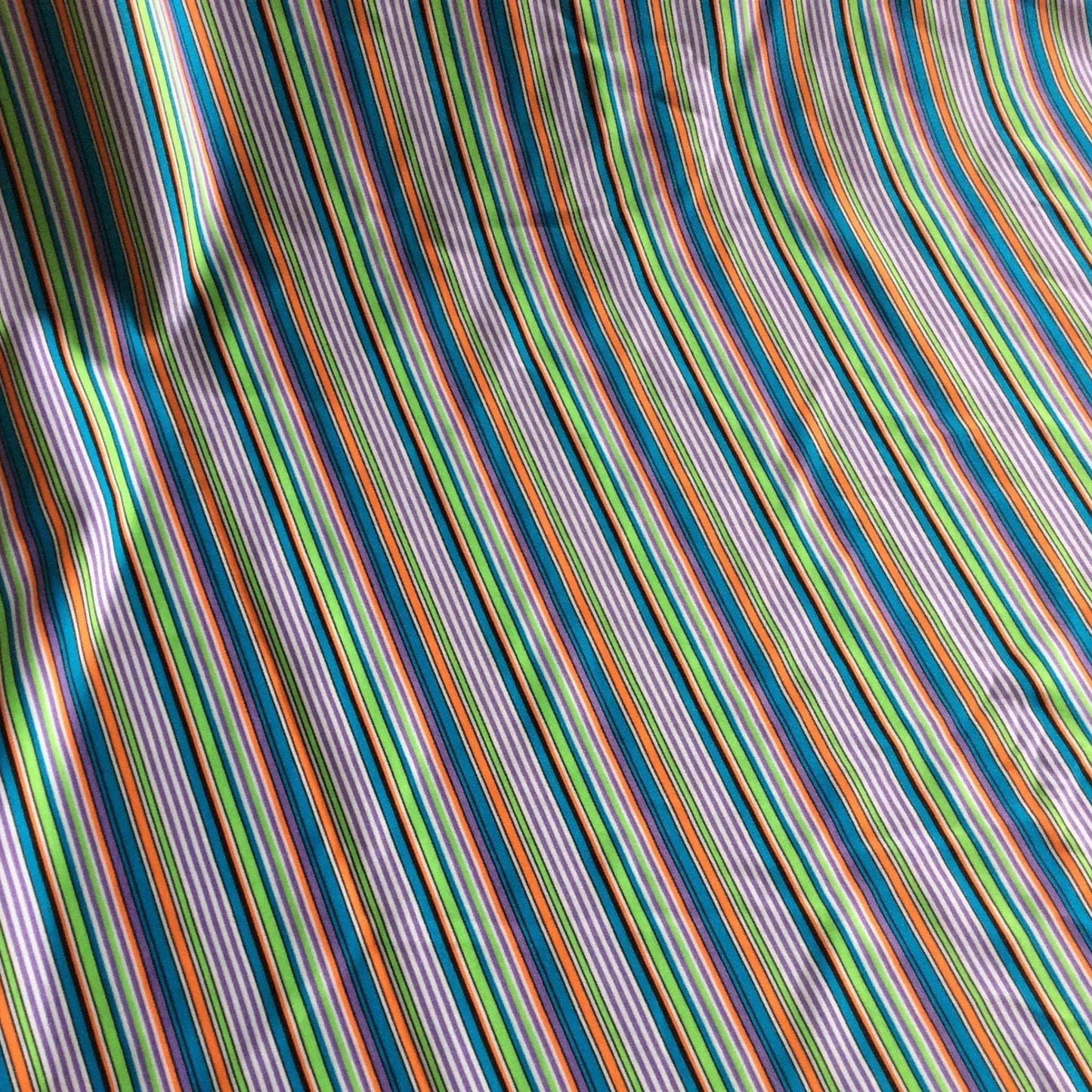 Vintage Striped Fabric Multi / Polyester / Vintage 1970s