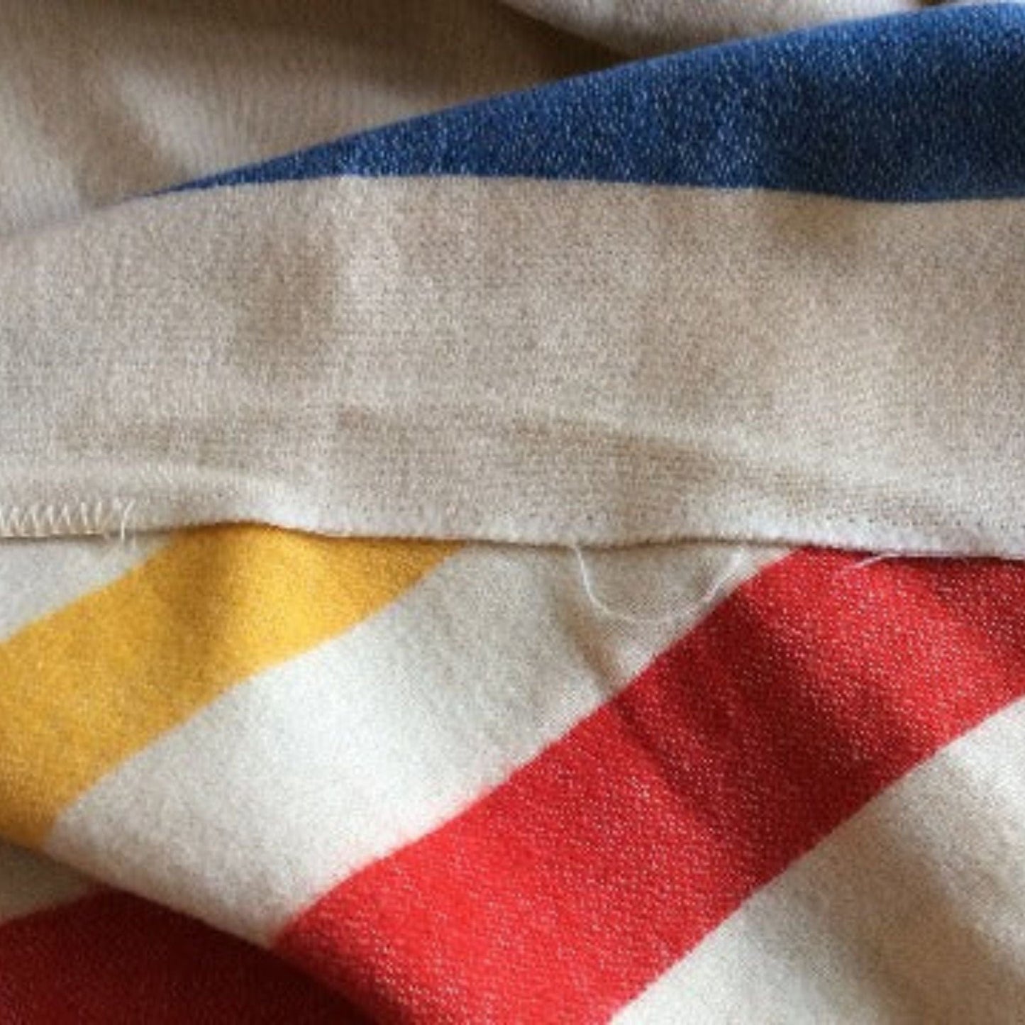 Vintage Striped Wool Blanket Multi / Wool / Vintage 1950s