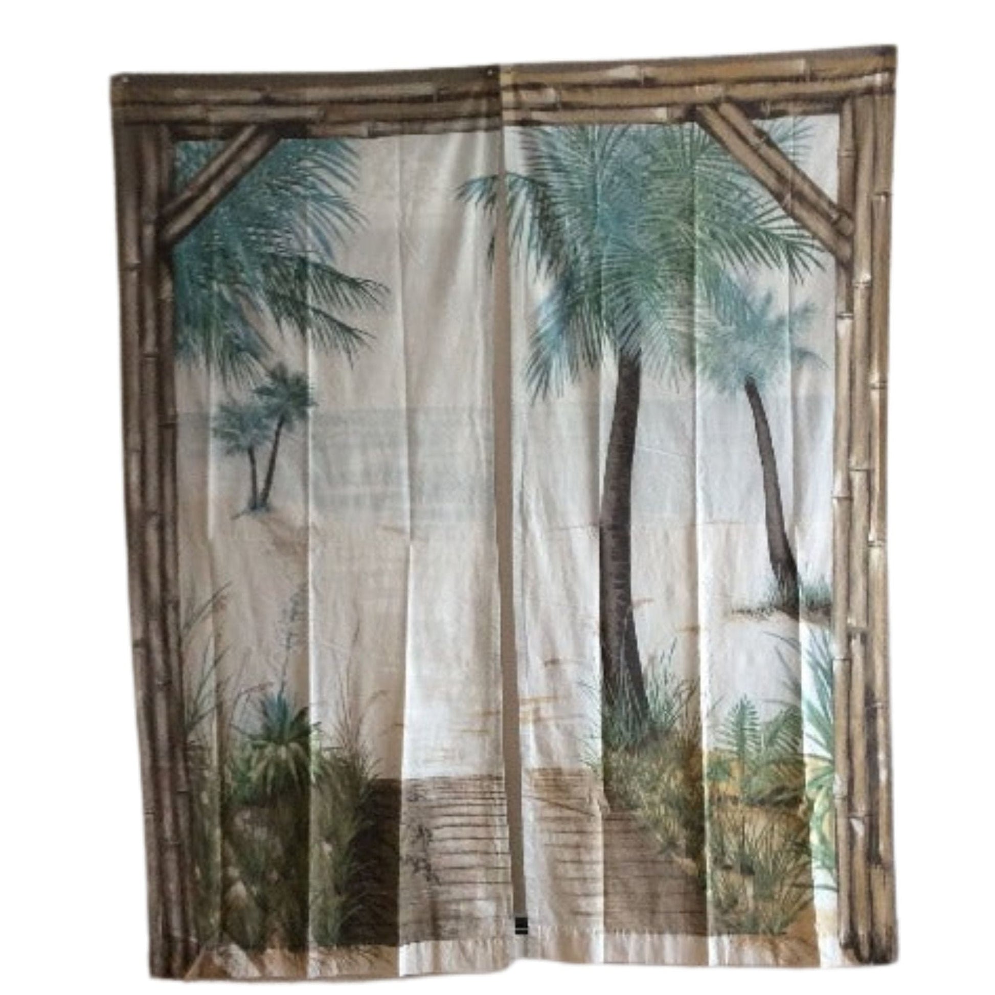 Vintage Tiki Curtains Multi / Cotton / Novelty