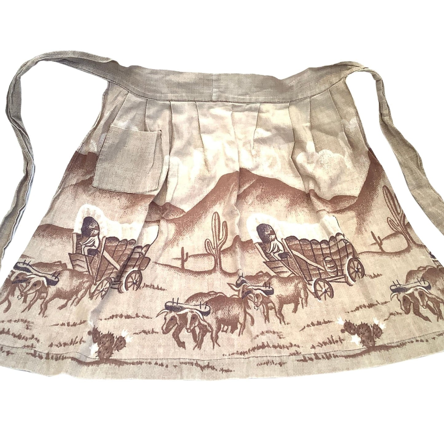 Vintage Western Apron Multi / Cotton / Vintage 1930s