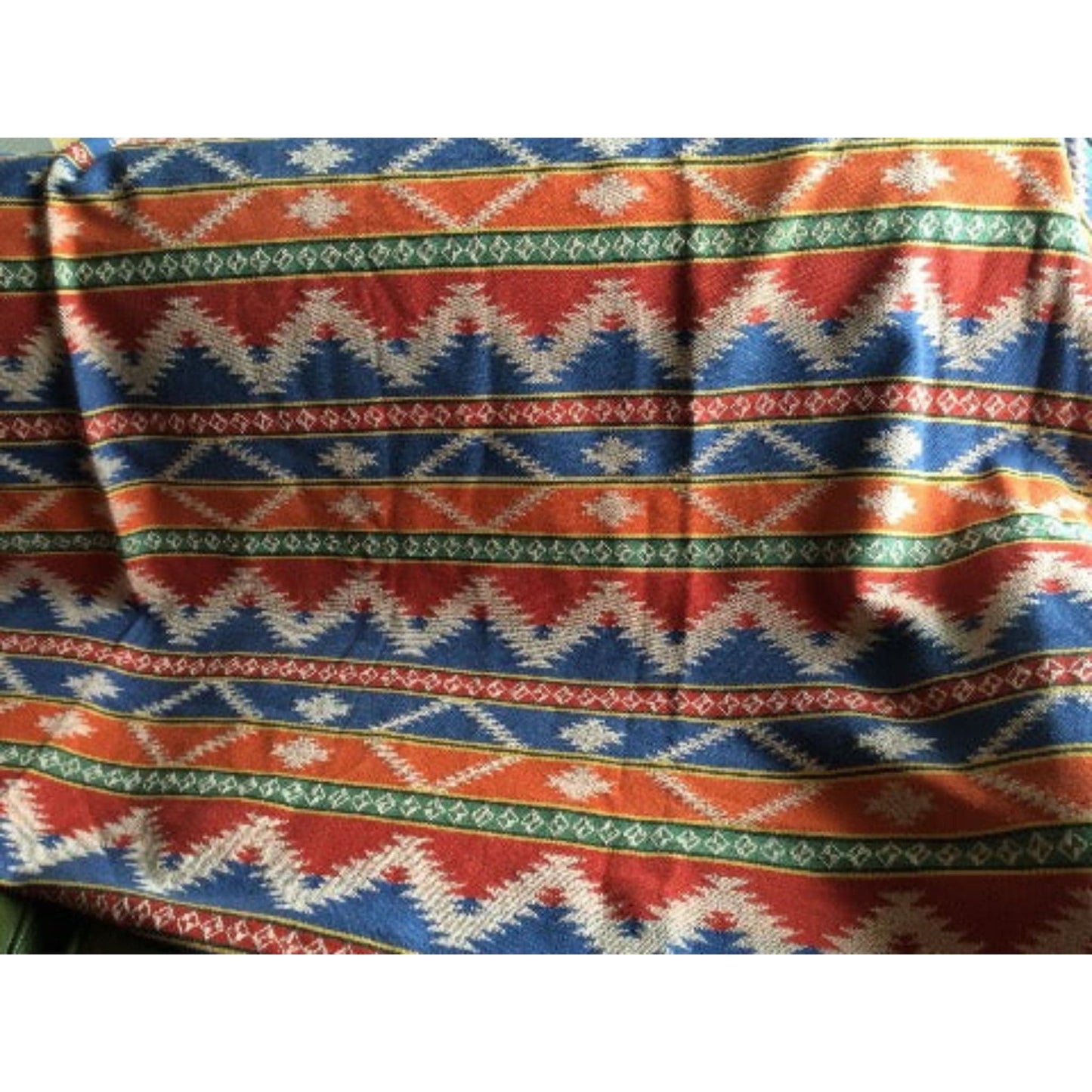 Vintage Western Blanket Multi / Cotton / Vintage 1960s