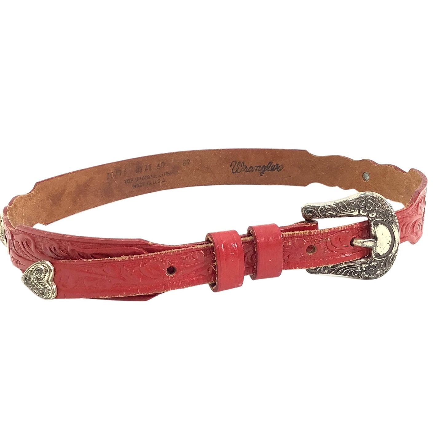 Vintage Wrangler Red Belt Small / Red / Vintage 1980s