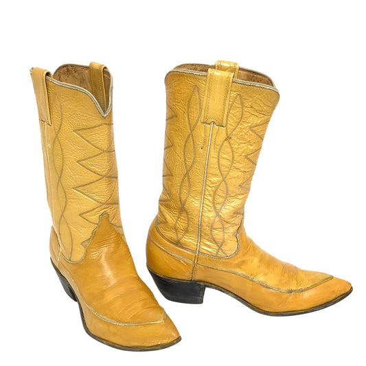 Vintage Yellow Justin Boots 7 / Yellow / Vintage 1950s