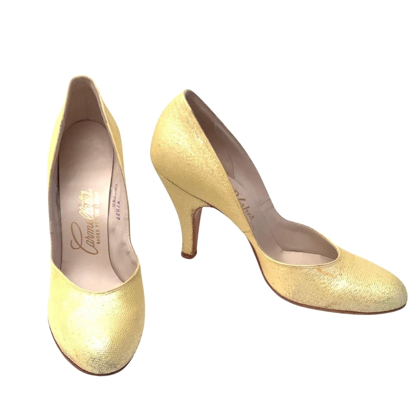 Vorhes Yellow Heels 7 / Yellow / Vintage 1930s