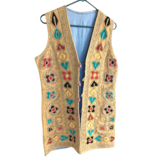 VTG Bohemian Turkish Vest Small / Multi / Vintage 1970s