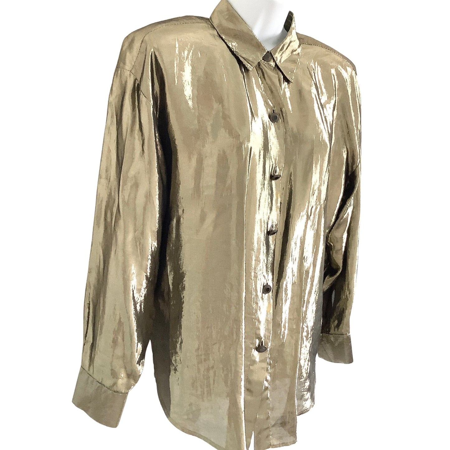 VTG Karen Kane Gold Shirt Small / Gold / Rayon