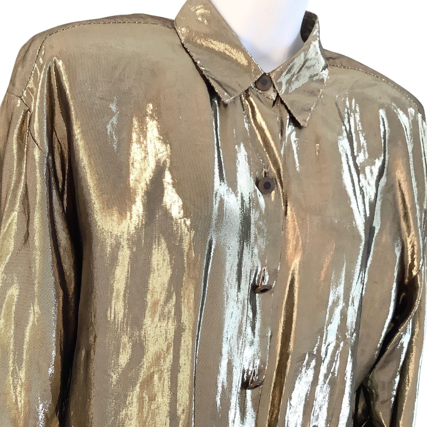 VTG Karen Kane Gold Shirt Small / Gold / Rayon