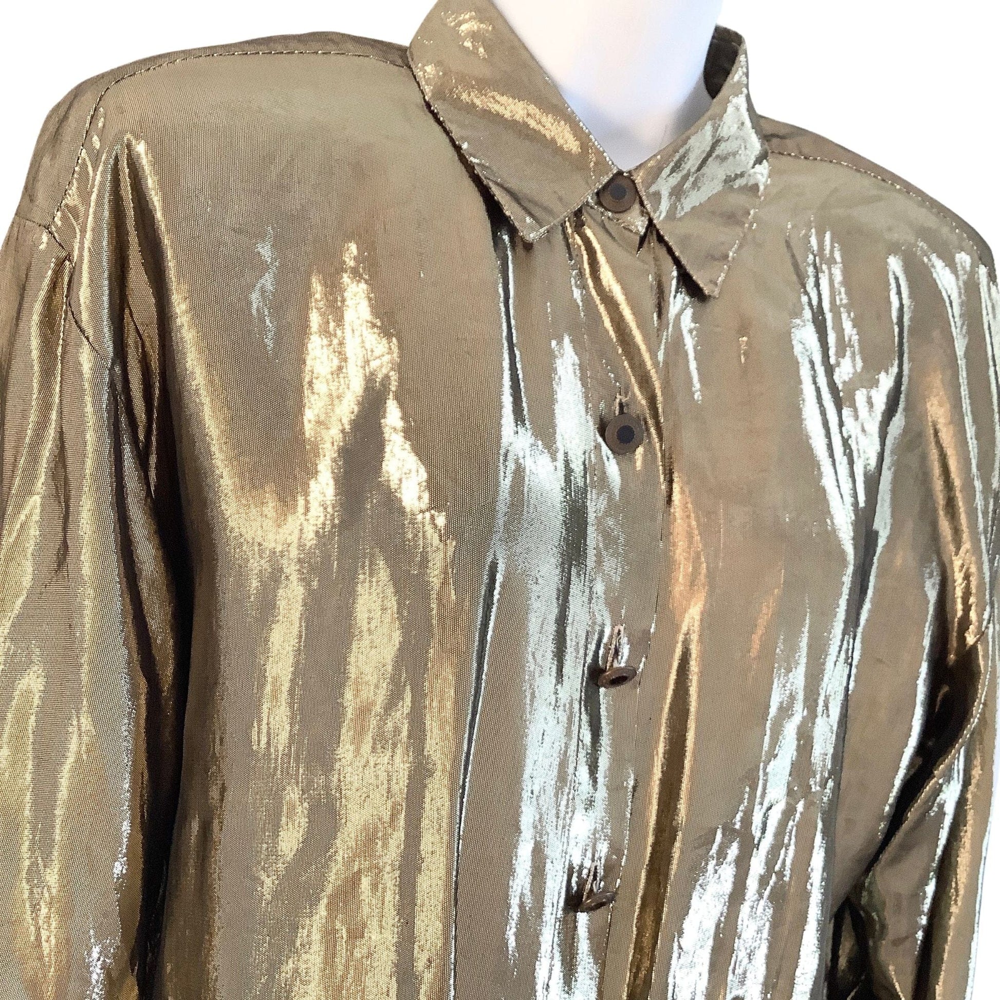 VTG Karen Kane Gold Shirt Small / Gold / Rayon