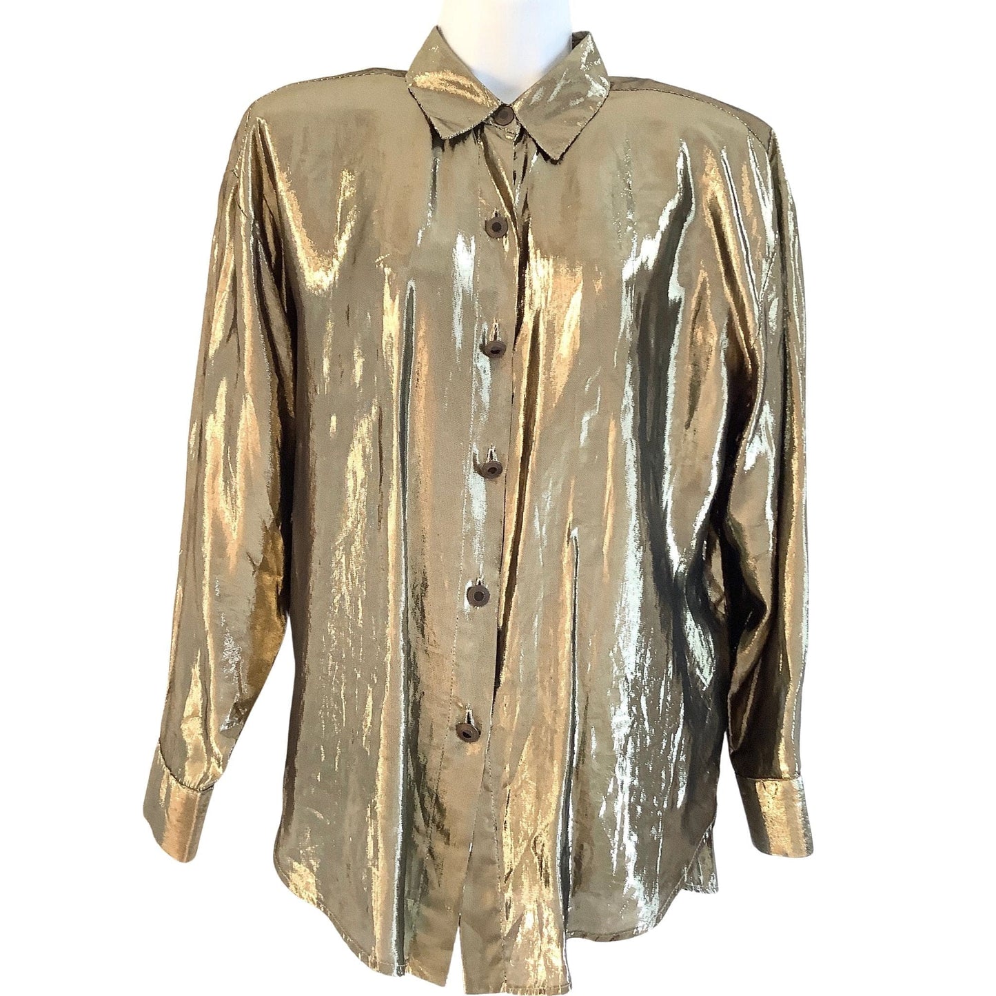 VTG Karen Kane Gold Shirt Small / Gold / Rayon