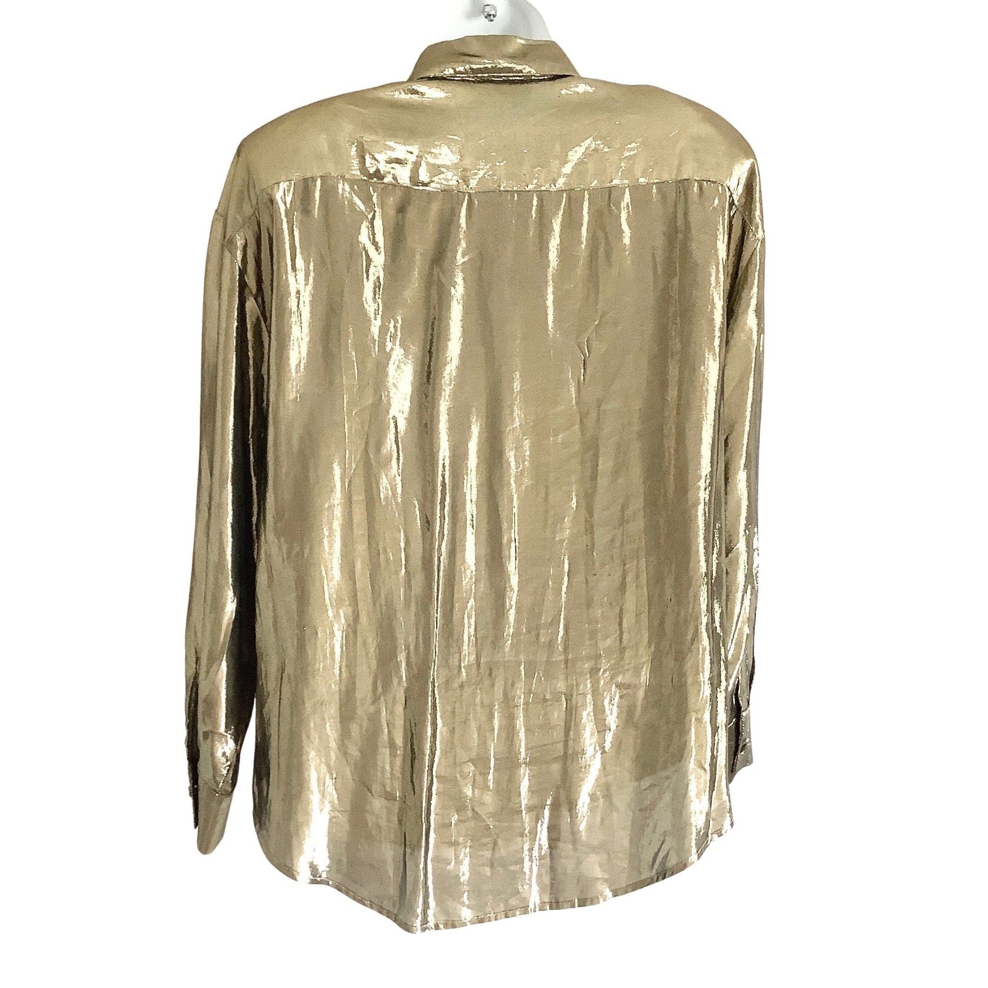 VTG Karen Kane Gold Shirt Small / Gold / Rayon