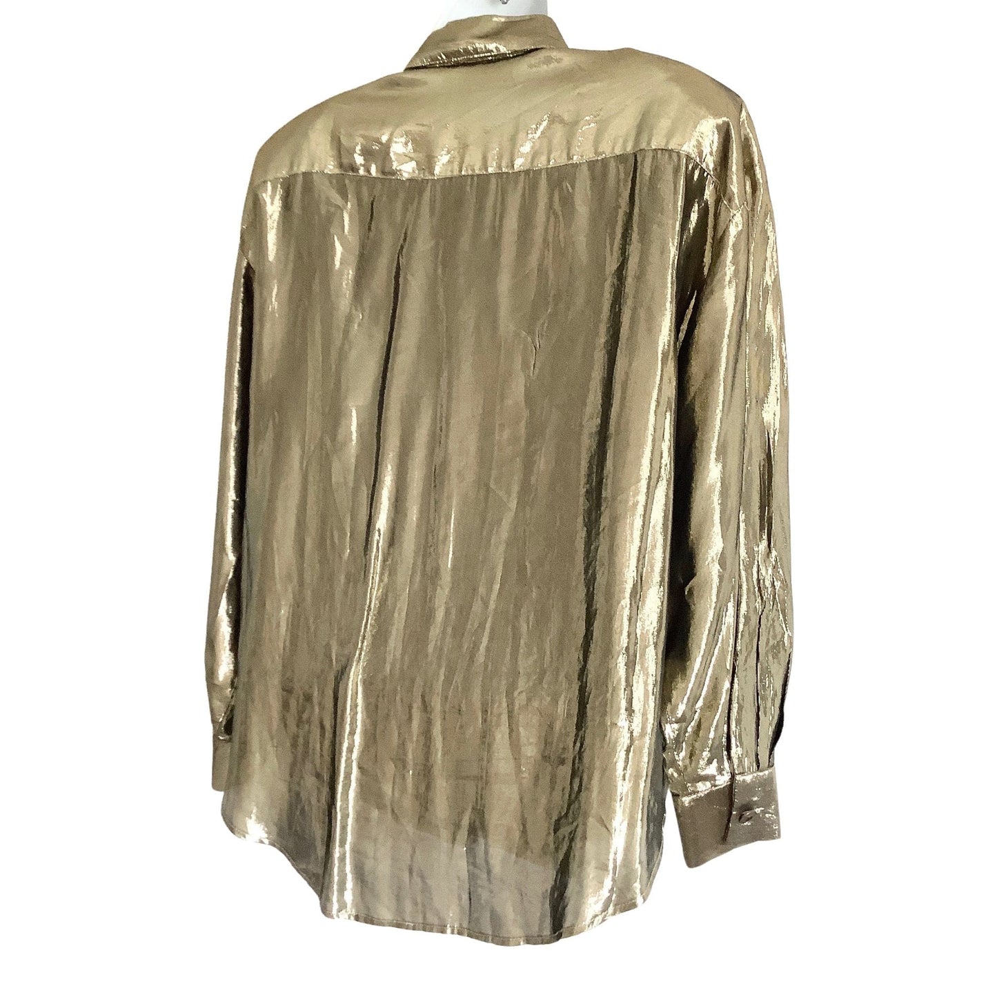 VTG Karen Kane Gold Shirt Small / Gold / Rayon