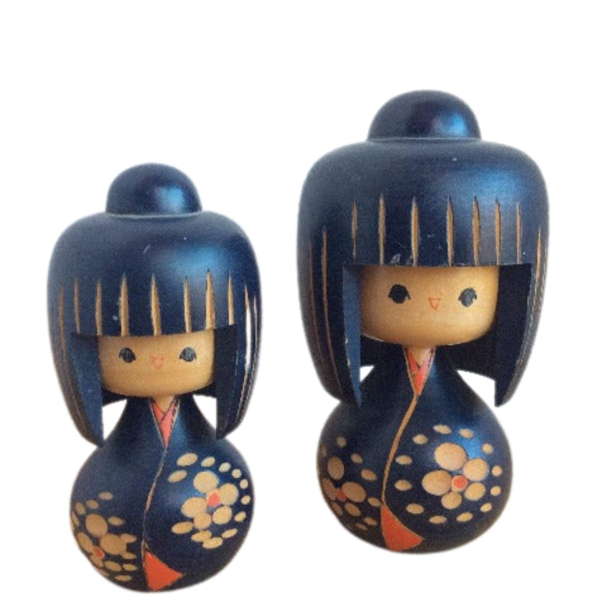 VTG Kokeshi Doll Figurines Multi / Wood / Vintage 1940s