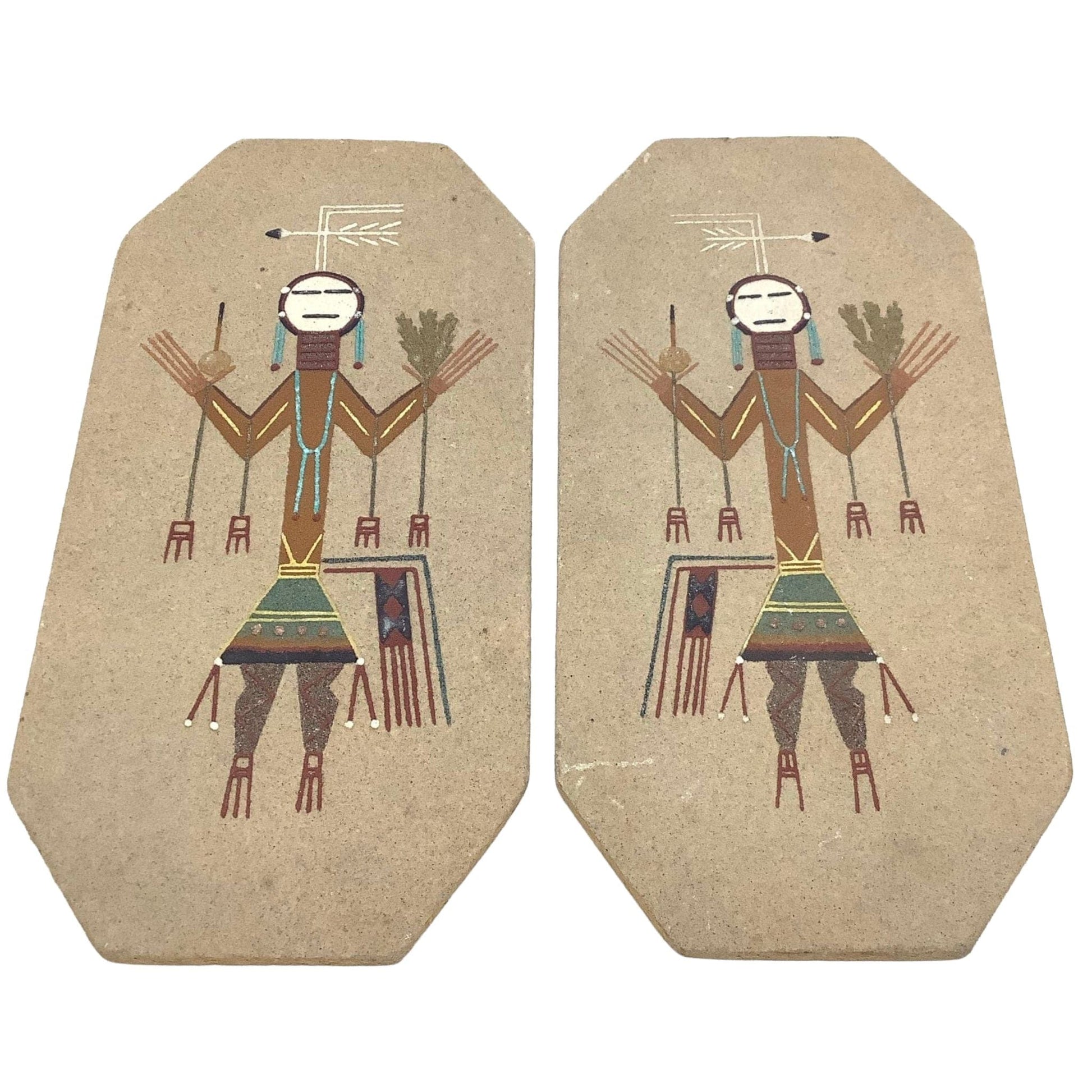 VTG Navajo Sand Paintings Multi / Mixed / Native American