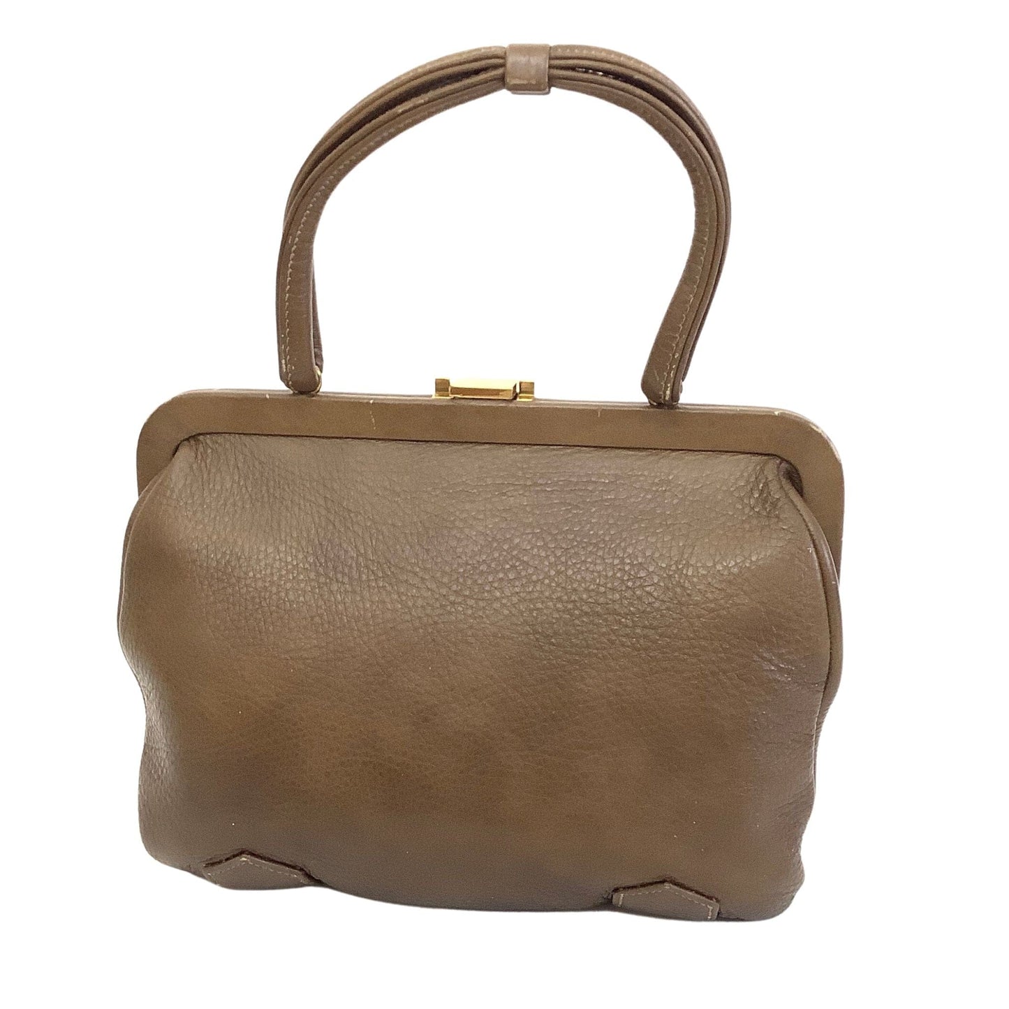 VTG School Style Satchel Bag Brown / Leather / Vintage 1980s