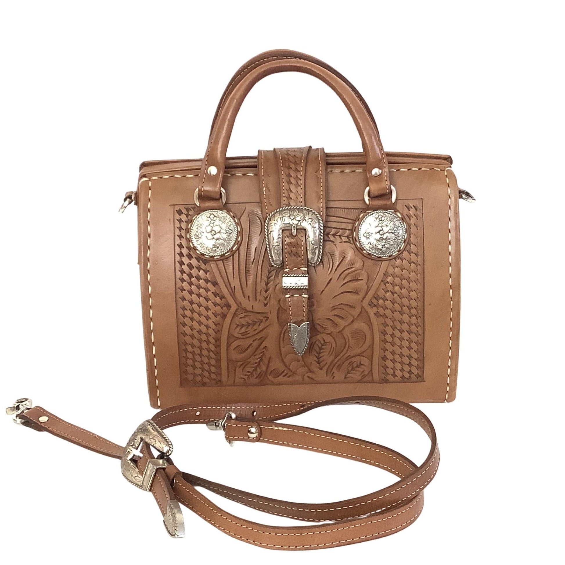 Tan Retro Doctor Bag Leather Handbags