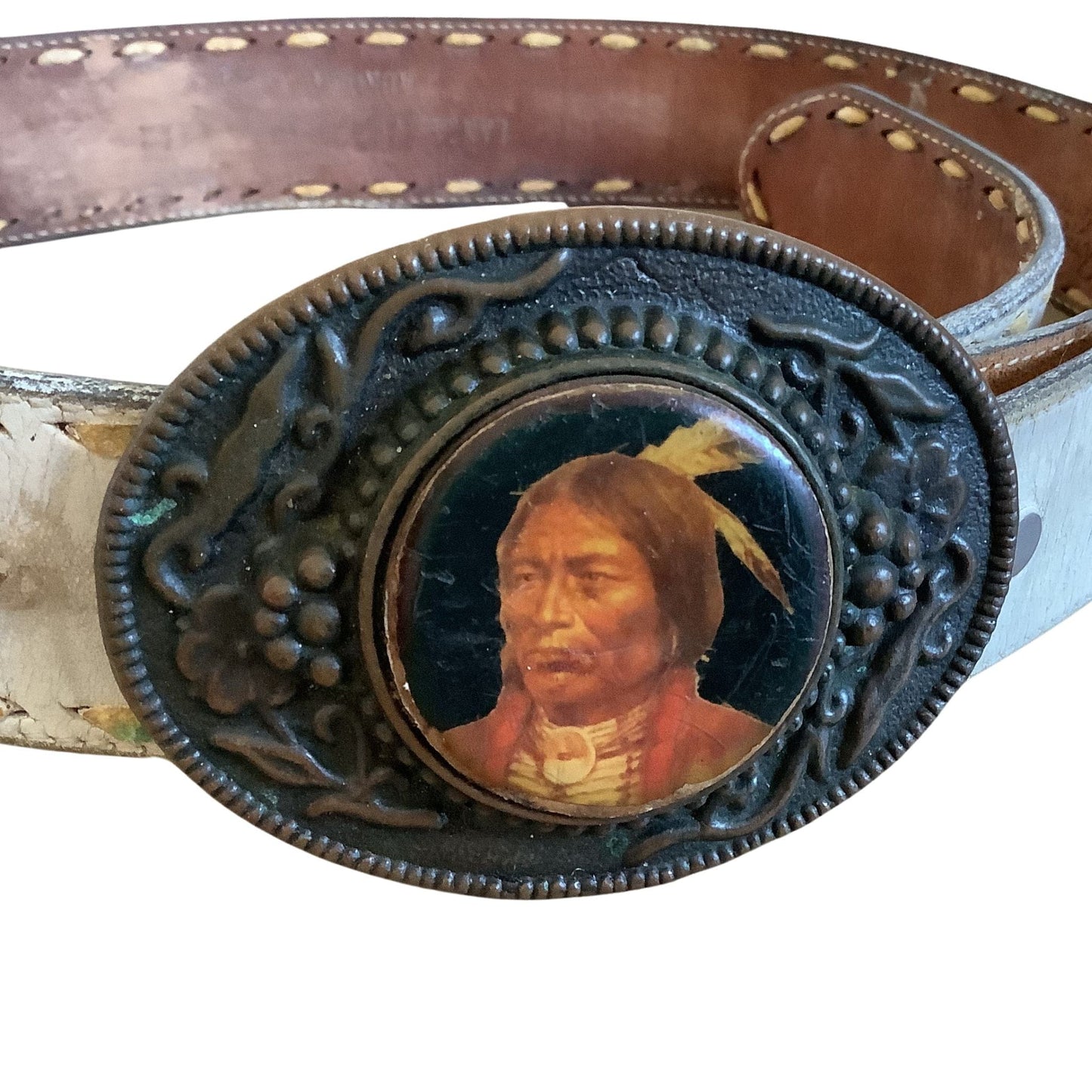 Western 1980s Belt Buckle Bronze