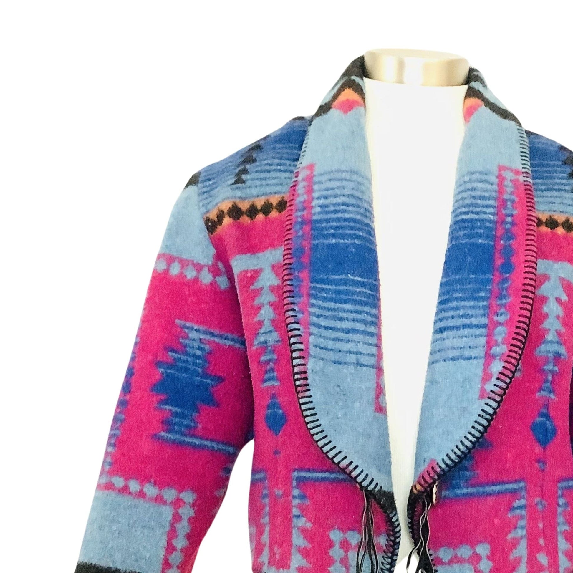 Western Blanket Jacket Medium / Multi / Vintage 1980s