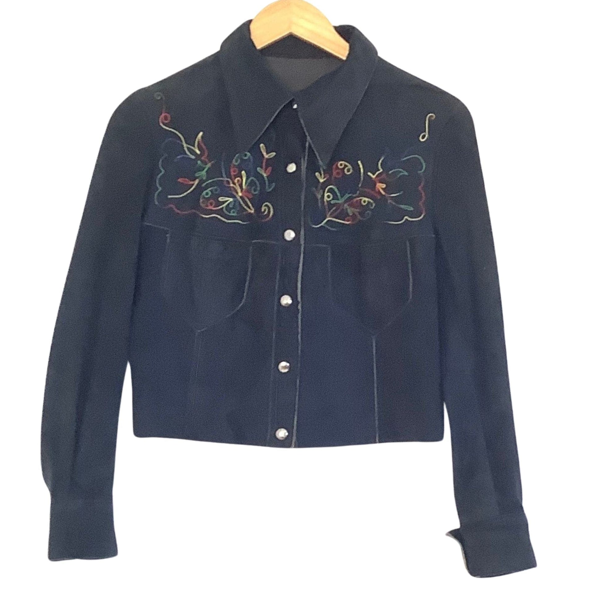 Western Suede Jacket Small / Blue / Vintage 1990s