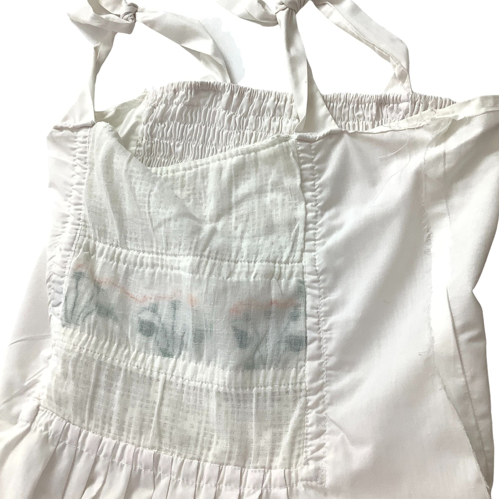 White Boho Dress Small / White / Vintage 1980s