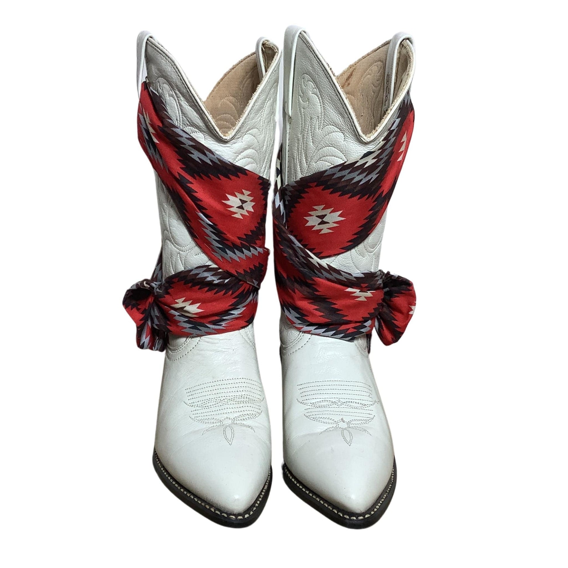 White Rodeo Boots 8 / White / Cowboy