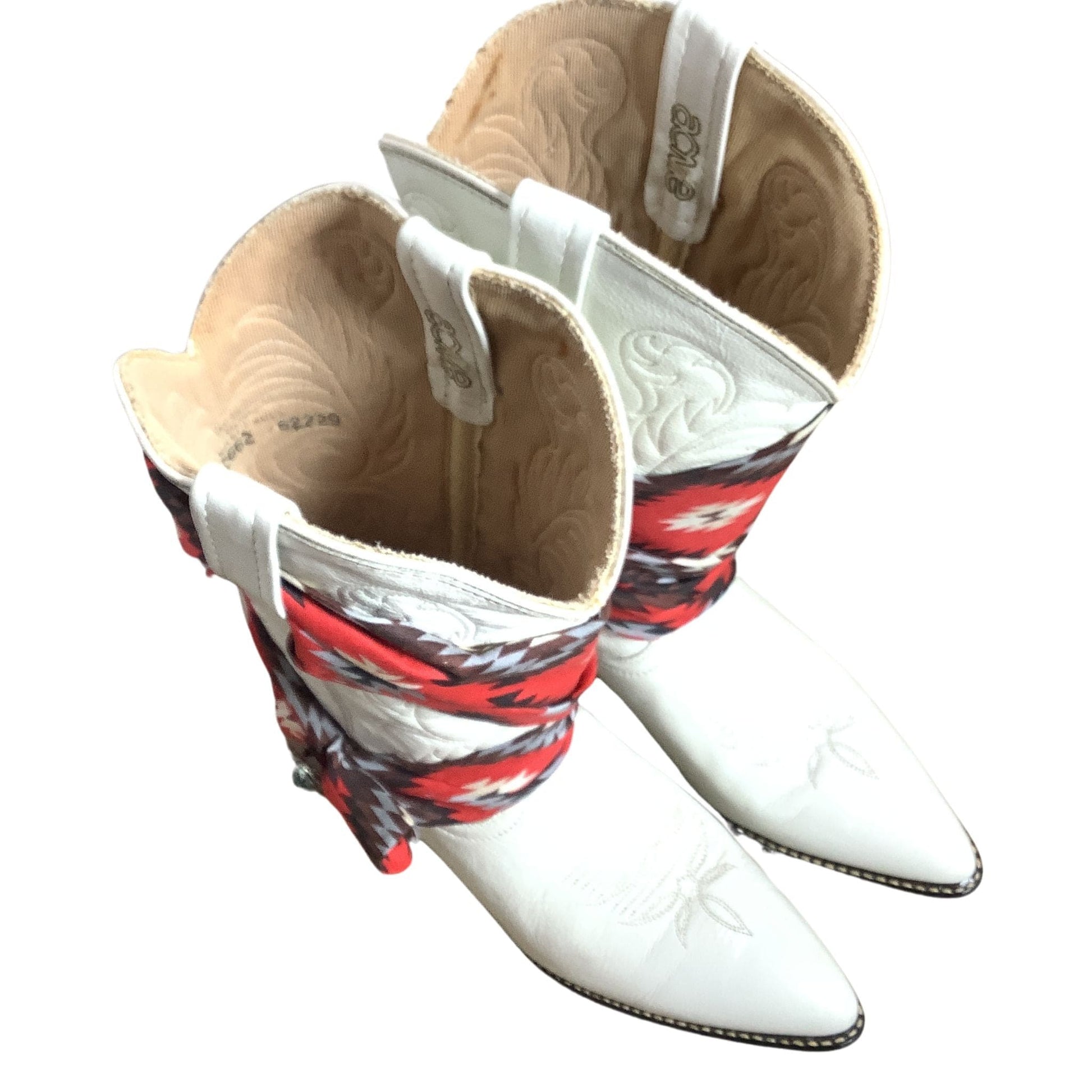 White Rodeo Boots 8 / White / Cowboy