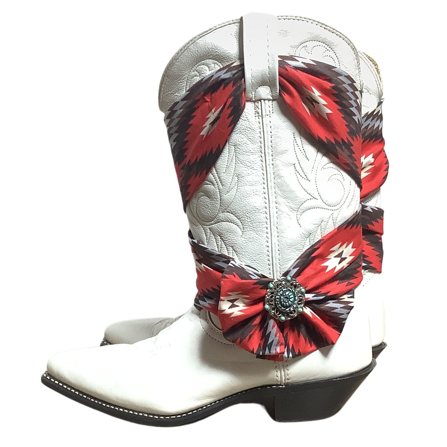 White Rodeo Boots 8 / White / Cowboy