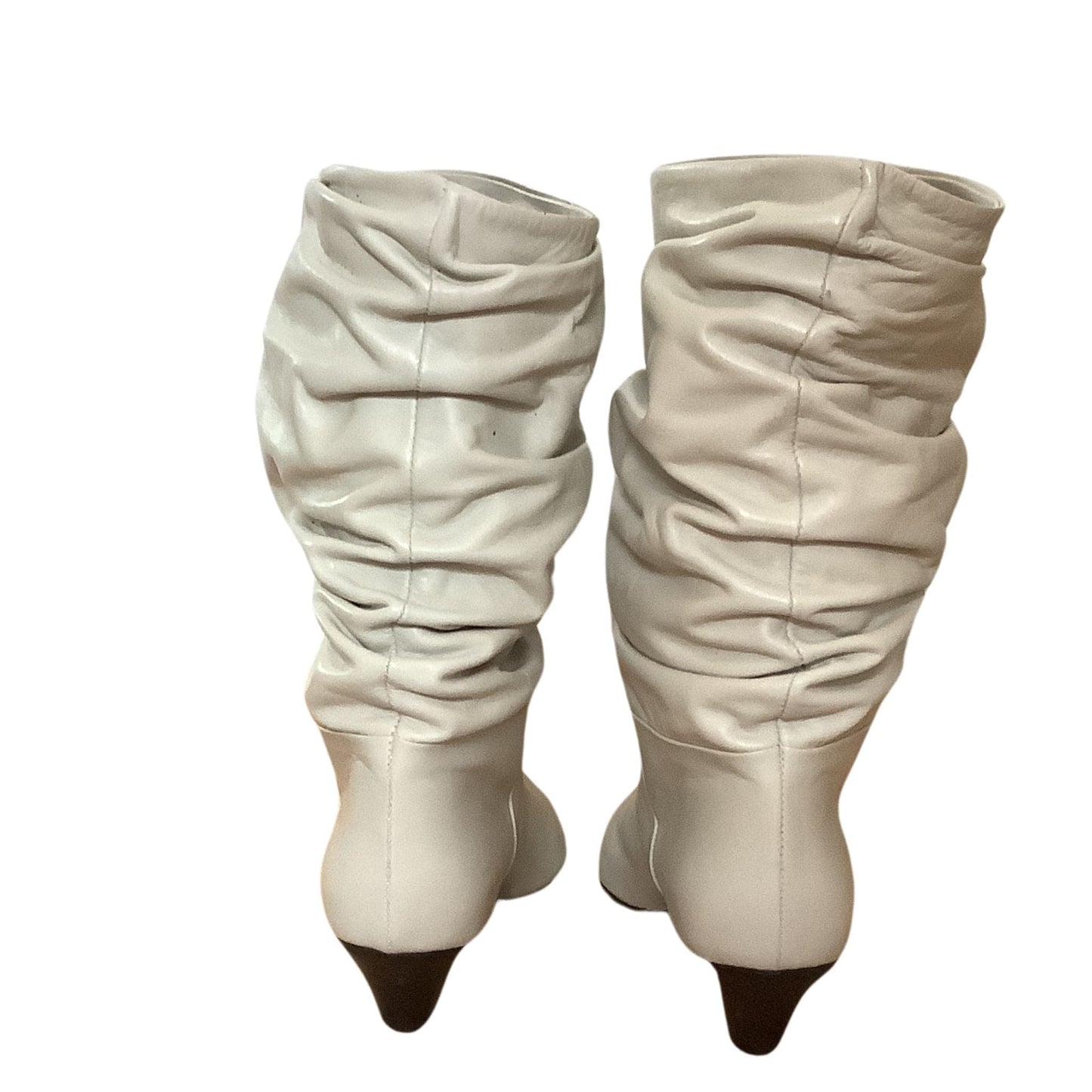 White Scrunch Boots 11 / White / Slouch