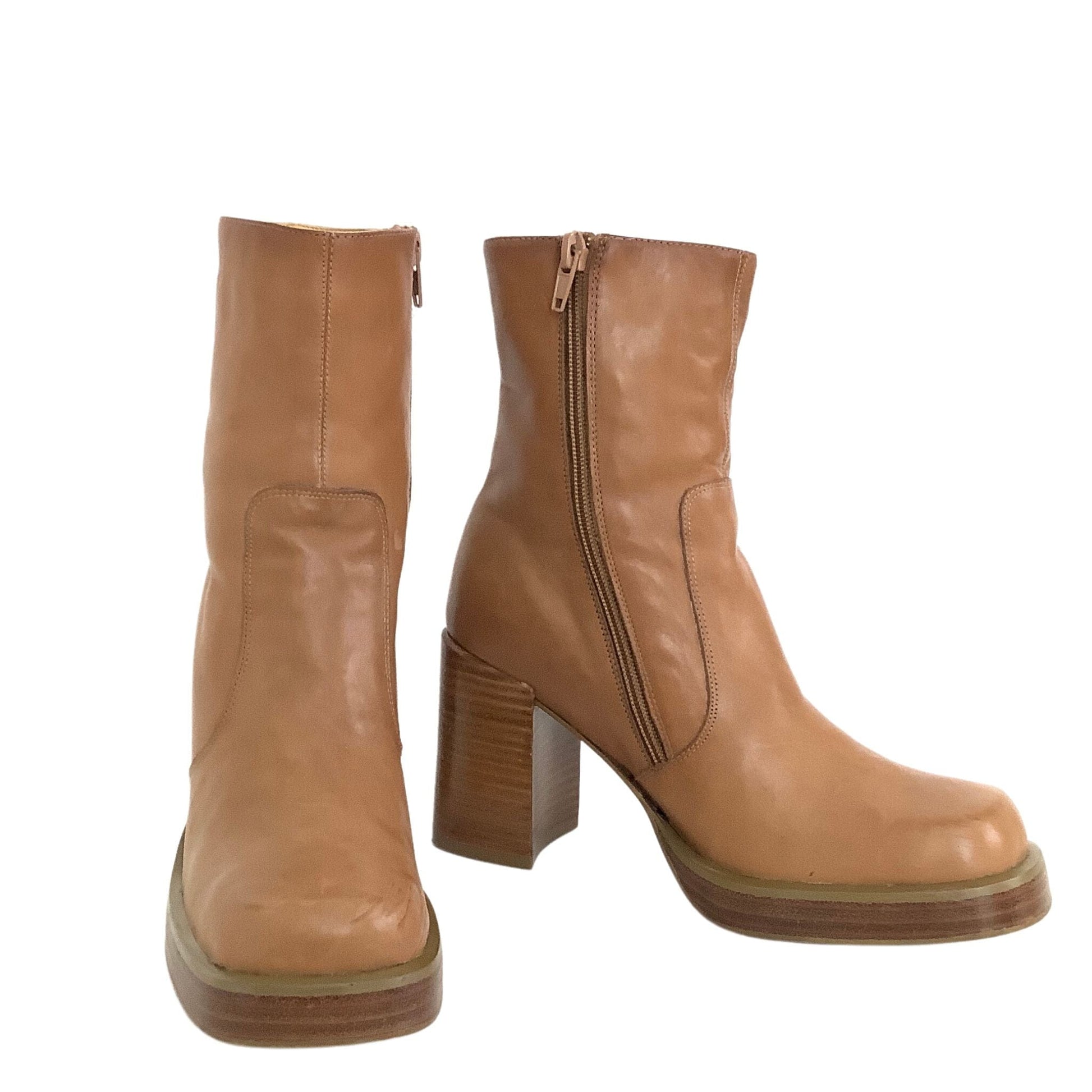 Y2K Chunky Ankle Boots 7 / Tan / Y2K - Now